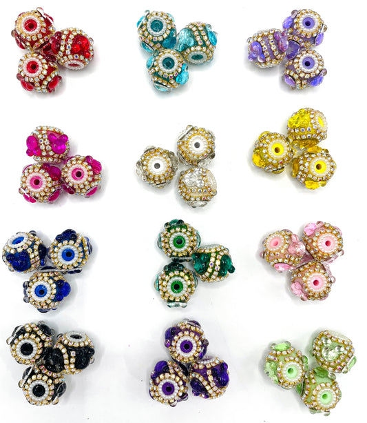Fancy Beads Mickie Head Chain Pearl gasket Acrylic beads 19mm Random Mix
