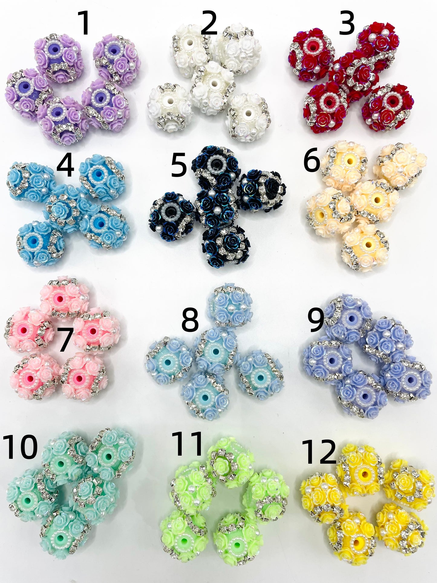 Fancy Beads Chain Large chain Large Rhinestone Pearl gasket Acrylic beads Random Mix 21mm