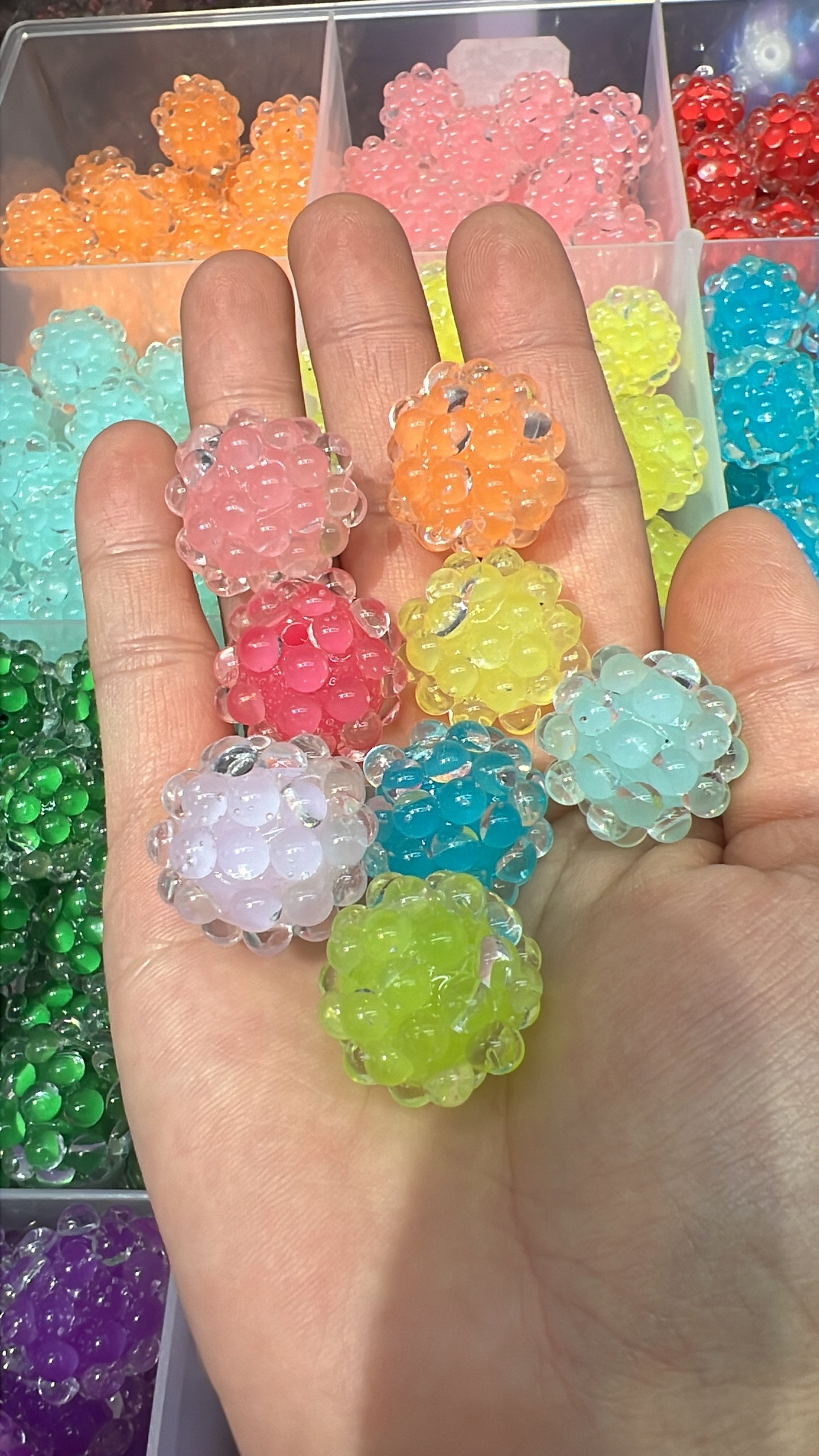 acrylic beads diy beaded bubble bead jelly beads 20-22mm ,random mix