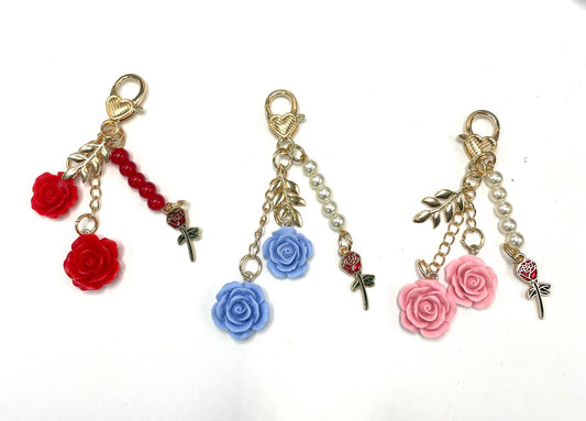 resin rose camellia iron alloy latch diy charm for keychain for handbag for pen drive decoration