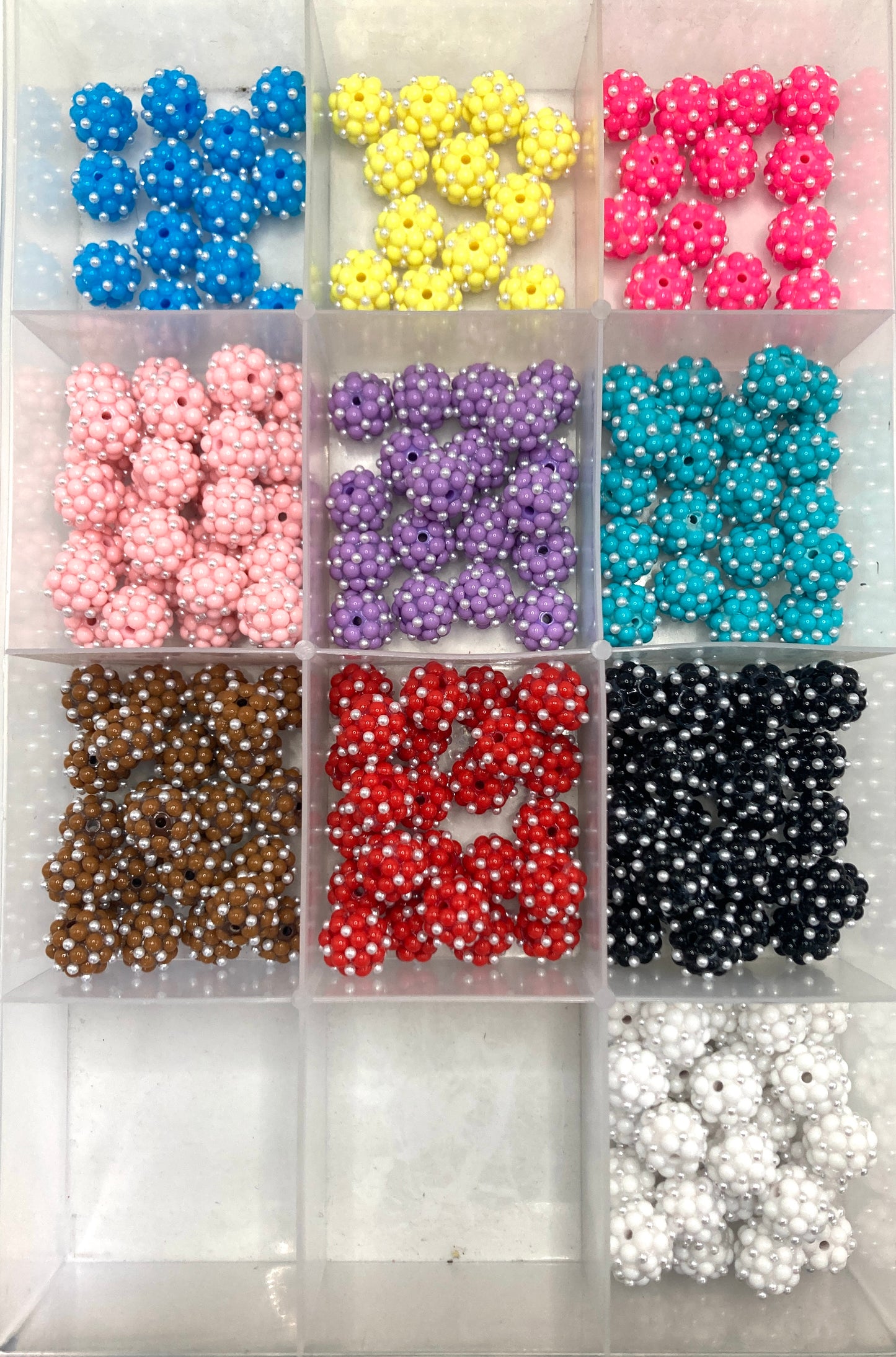 Acrylic beads Bubble pearls Bubble acrylic beads Random Mix