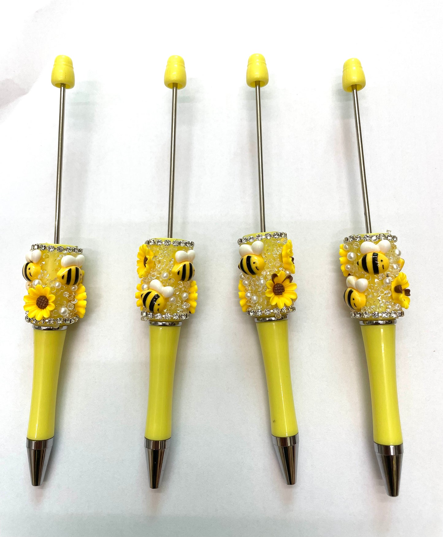 diy pens sunflower pen bee sugar pen rhinestone pens