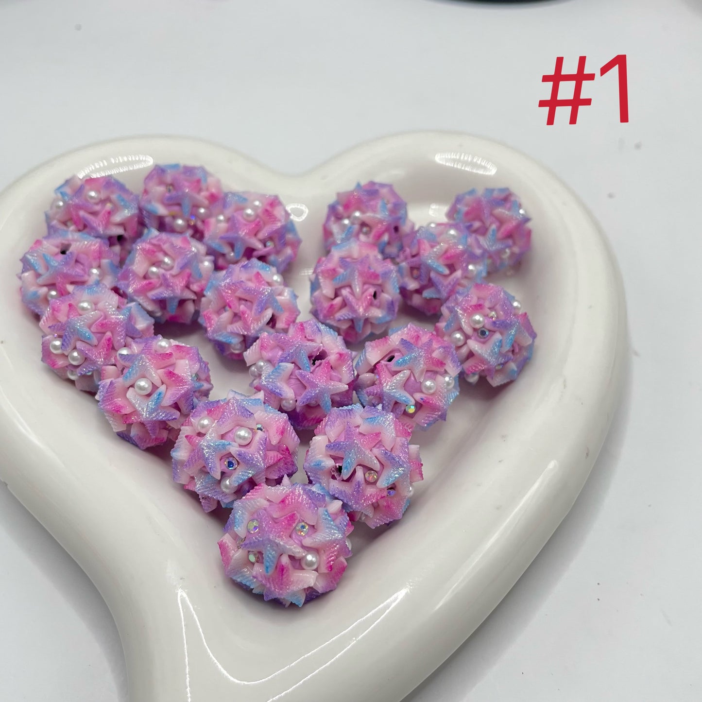 Sea star clay bead colorful sea star random mixed