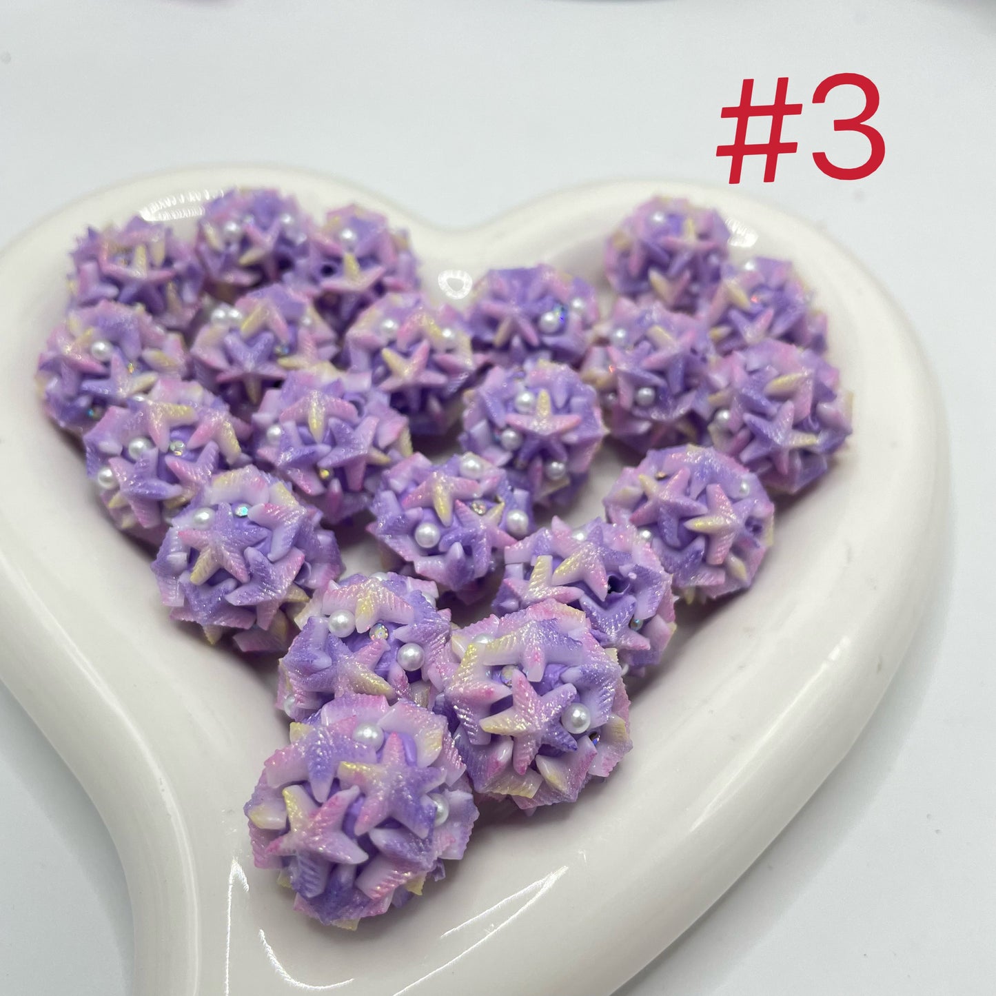 Sea star clay bead colorful sea star random mixed