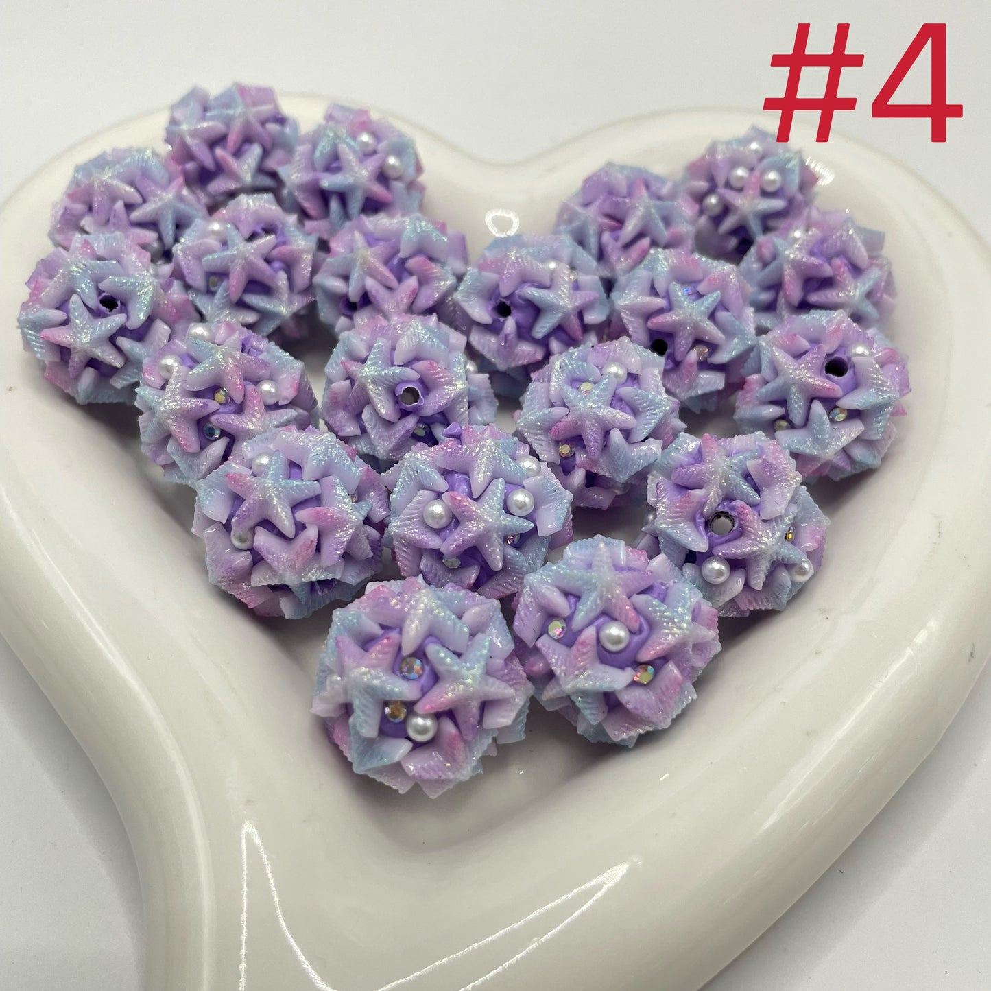 Sea star clay bead colorful sea star random mixed