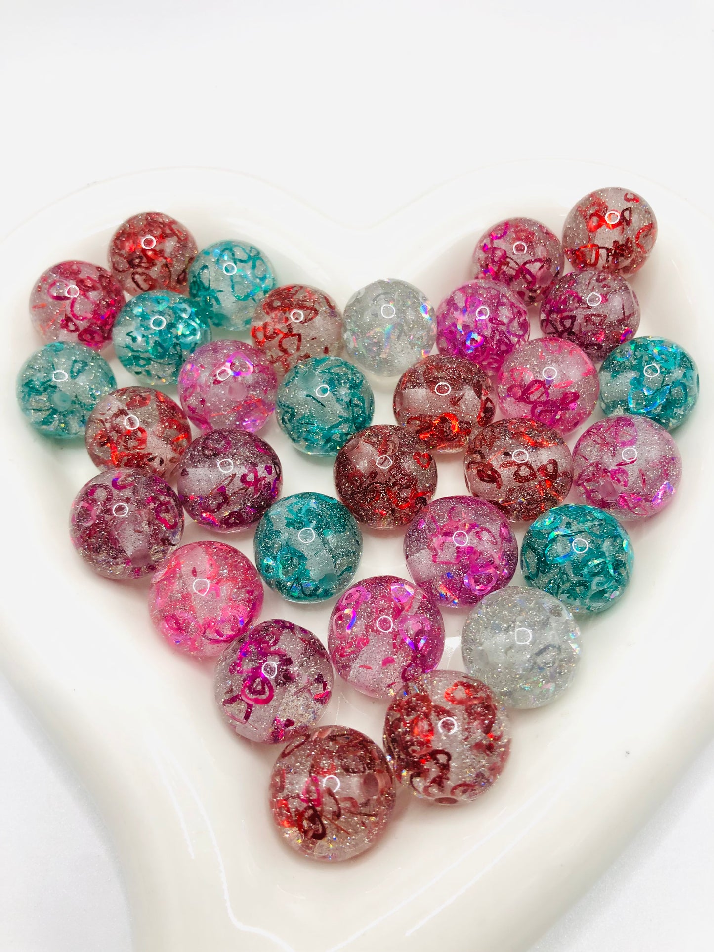 acrylic Star heart glitter loose sequin Chroma 16mm Random Mix
