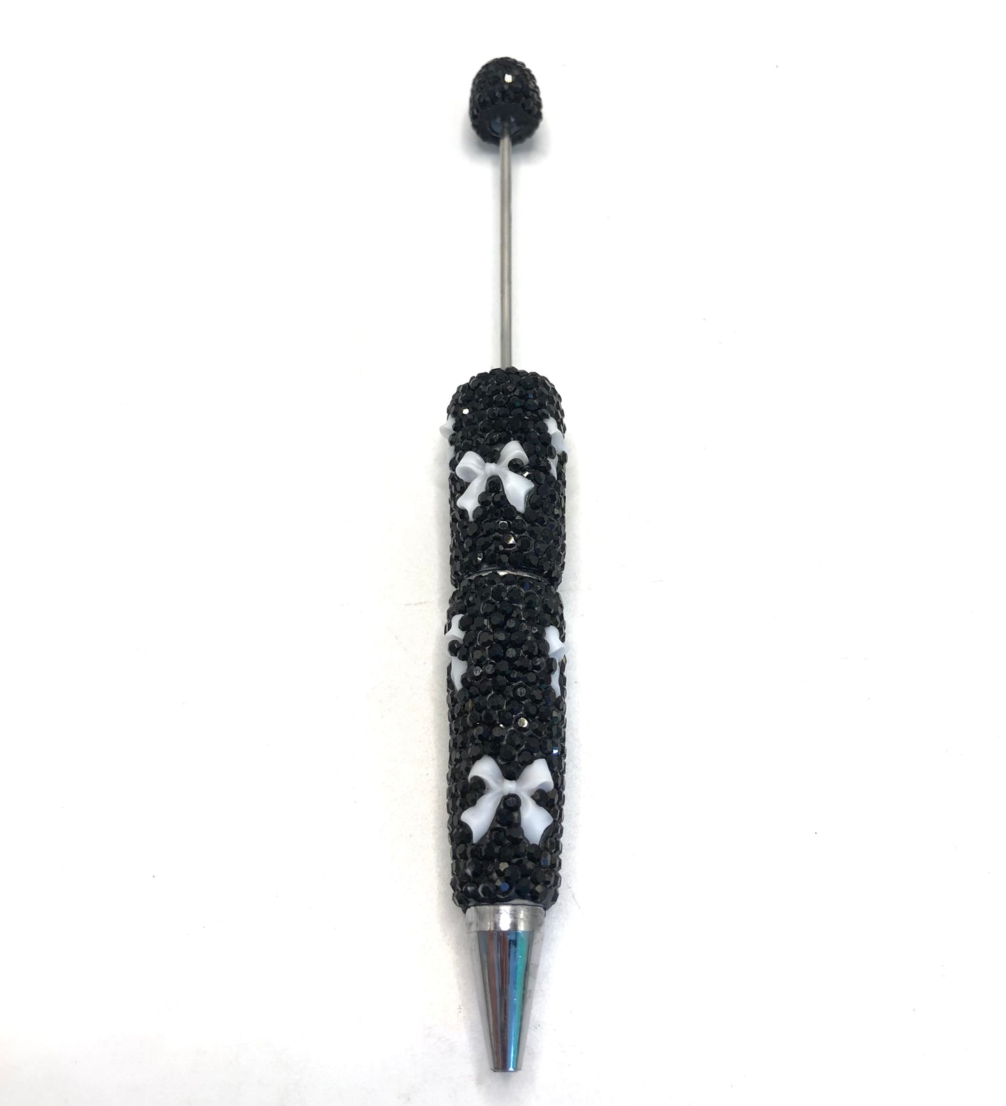 colorful clay rhinestone pen Diy Clay Rhinestone with bow shape rhinestone beaded beadable pen Rhinestone pen Bling pen, Random MiX