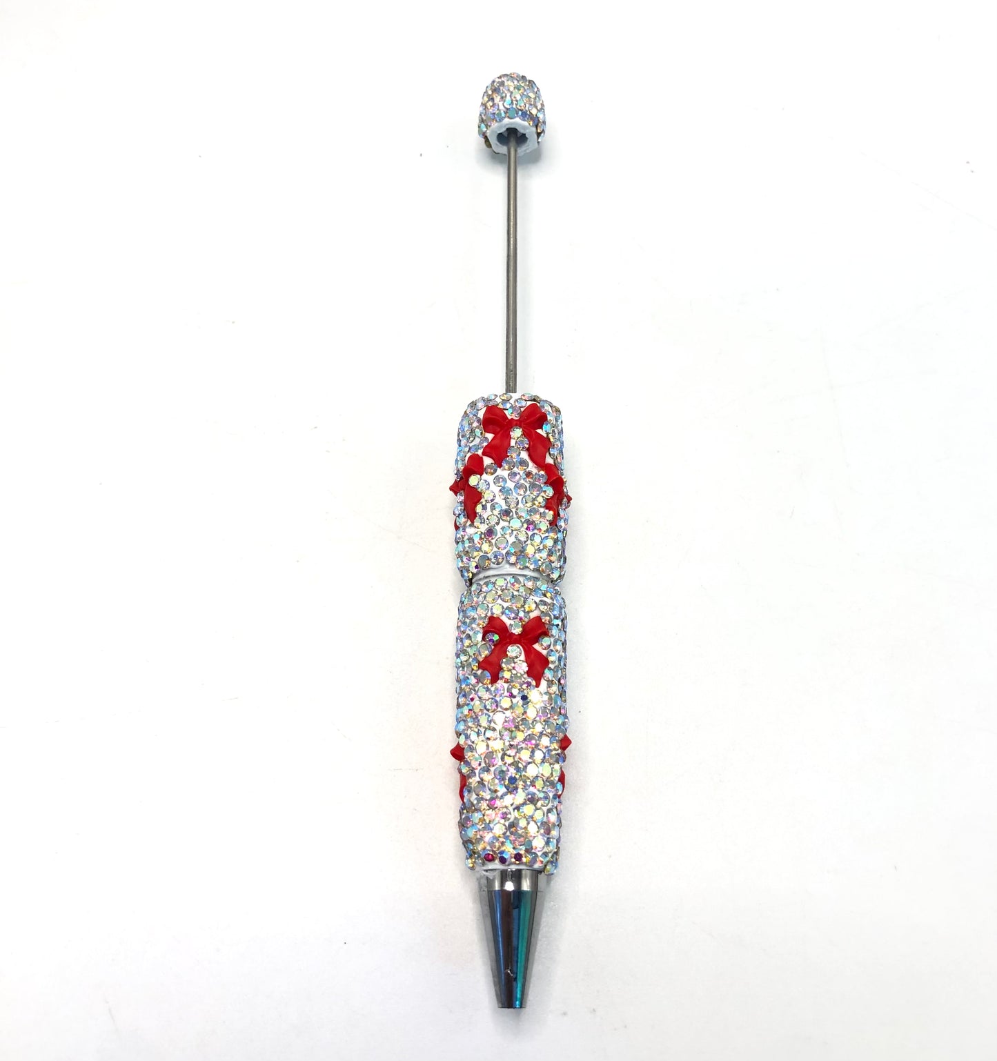 colorful clay rhinestone pen Diy Clay Rhinestone with bow shape rhinestone beaded beadable pen Rhinestone pen Bling pen, Random MiX