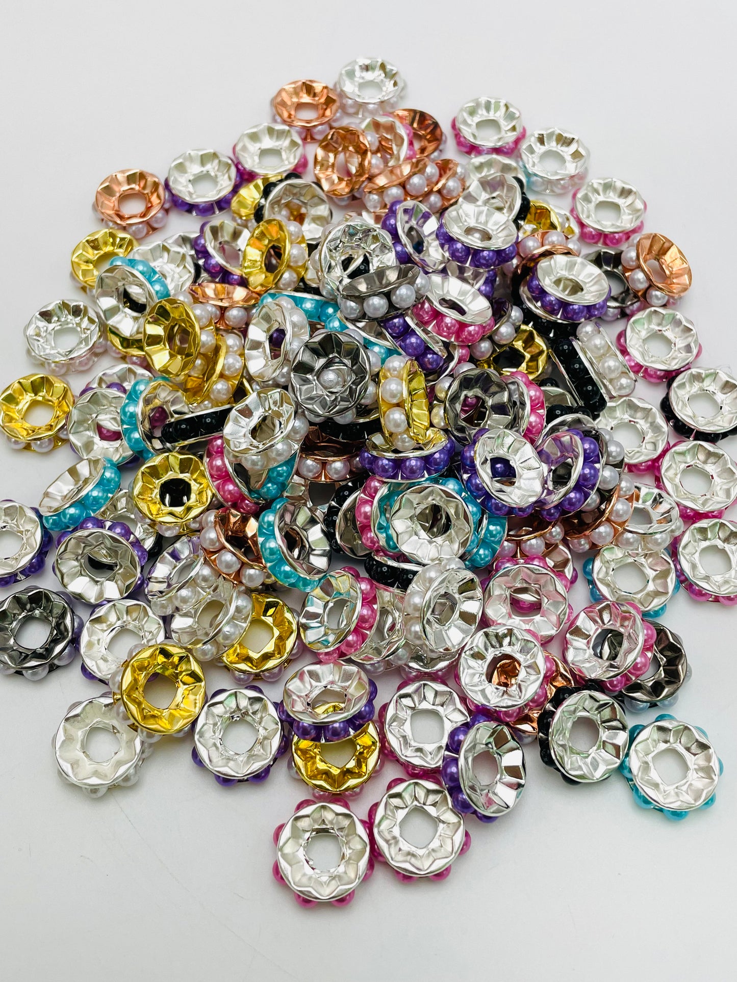 Wavy spacer 16 mm Spacers with Pearl Random Mix,16.5mm