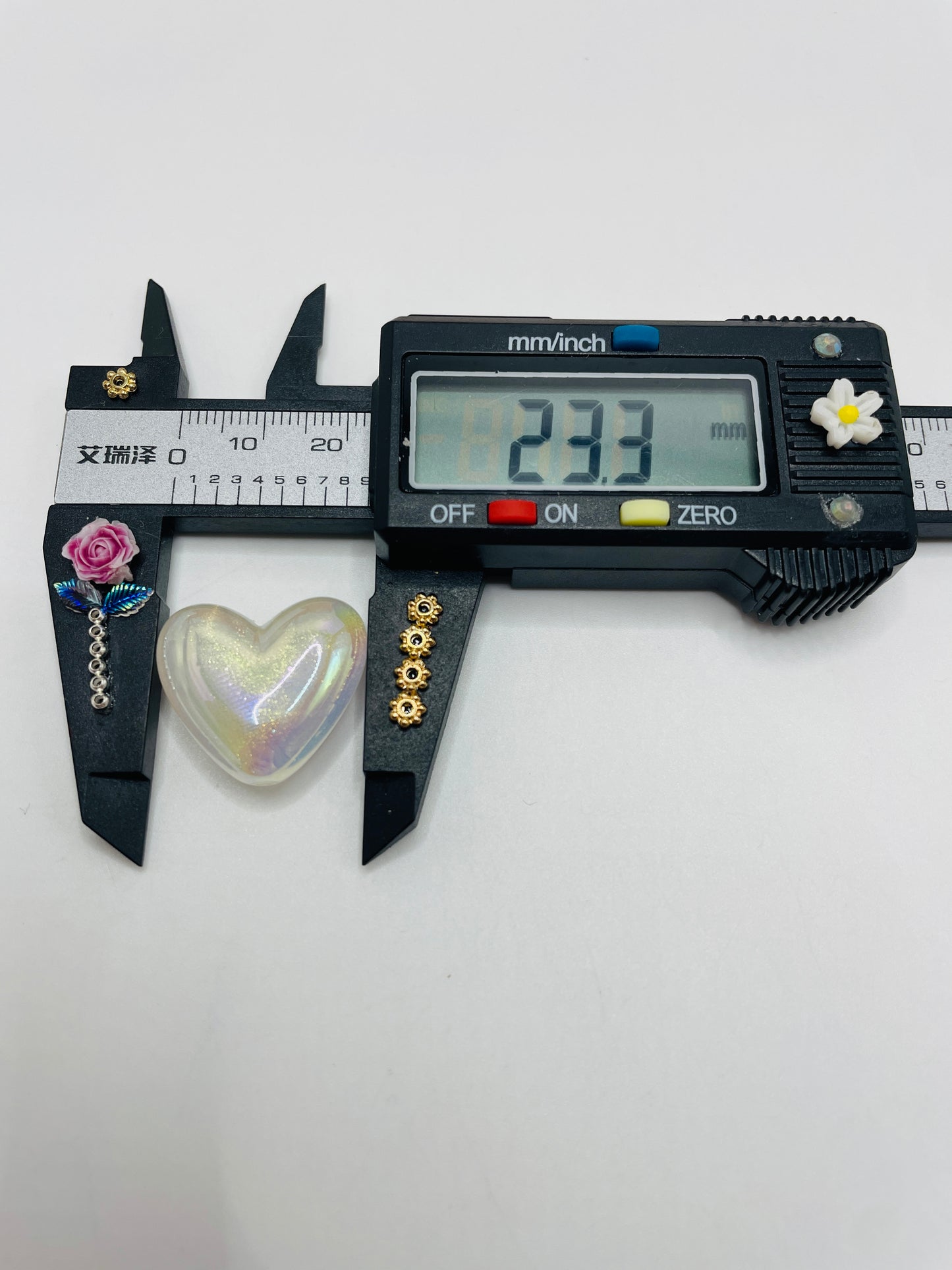 glitter noctilucence Bead heart-shaped multicolour quicksand Loose powder Bead Random Mix 23mm