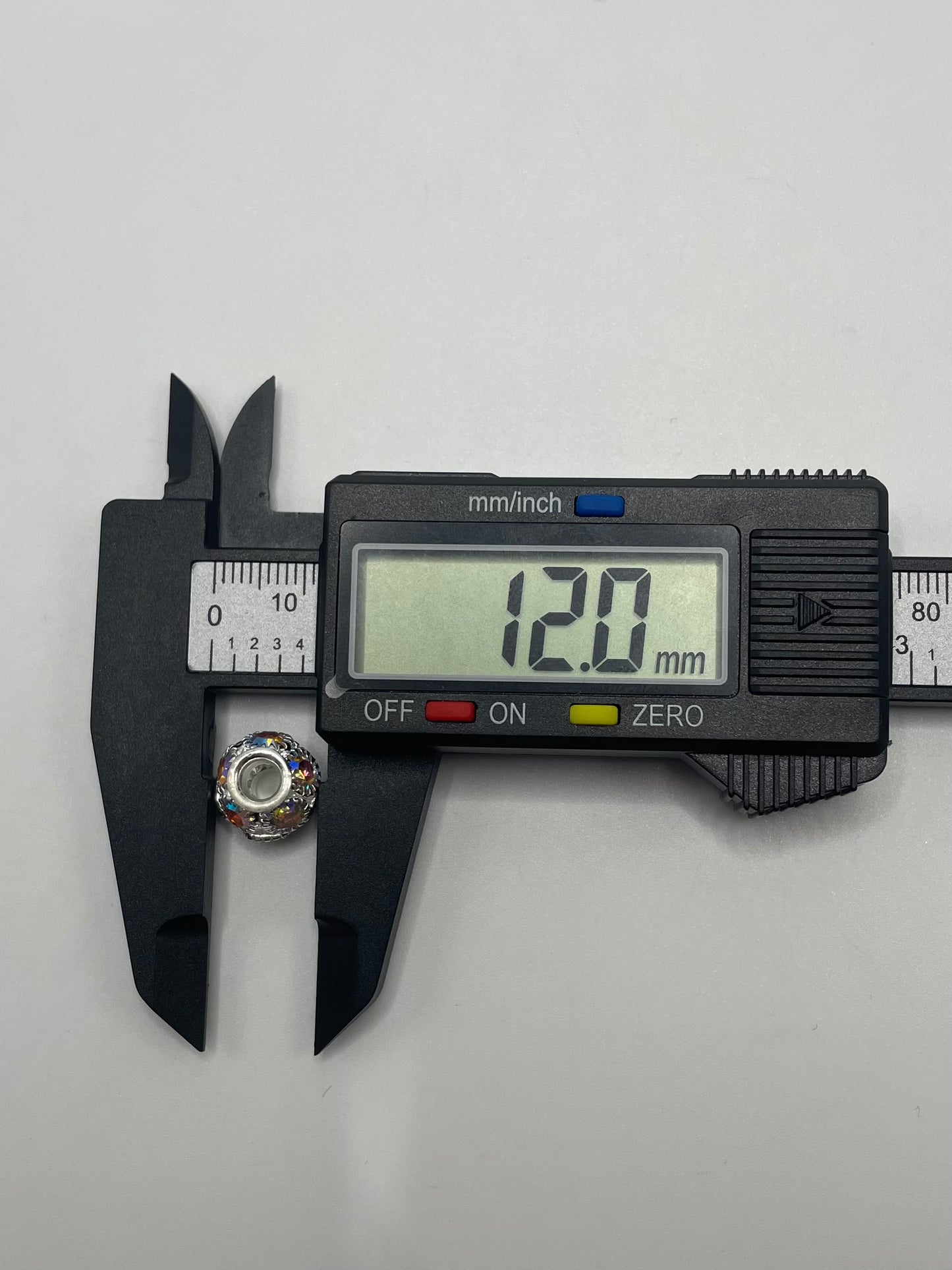 Metal Hollow Spacer with AB Color Rhinestones,12mm