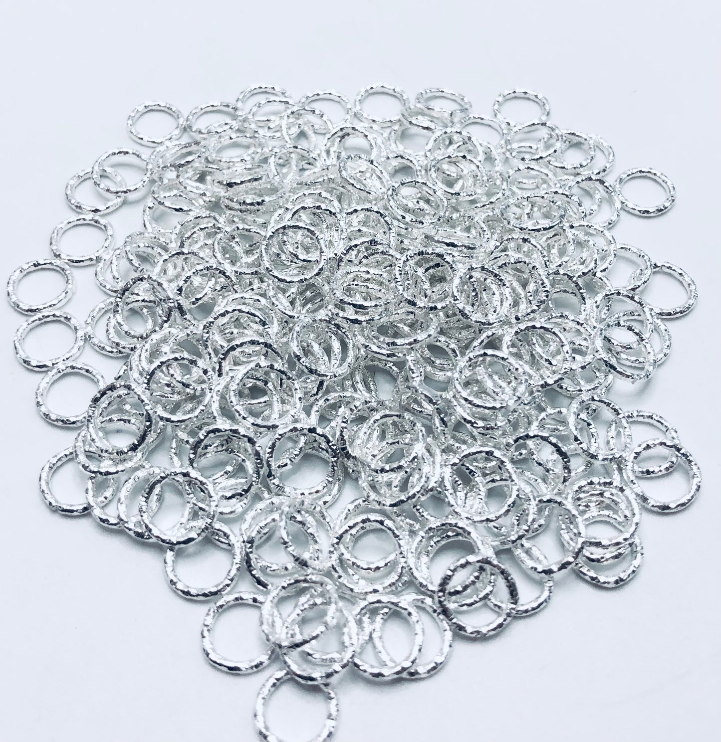 metal ring Metal beaded pen spacers gold and silver 8mm