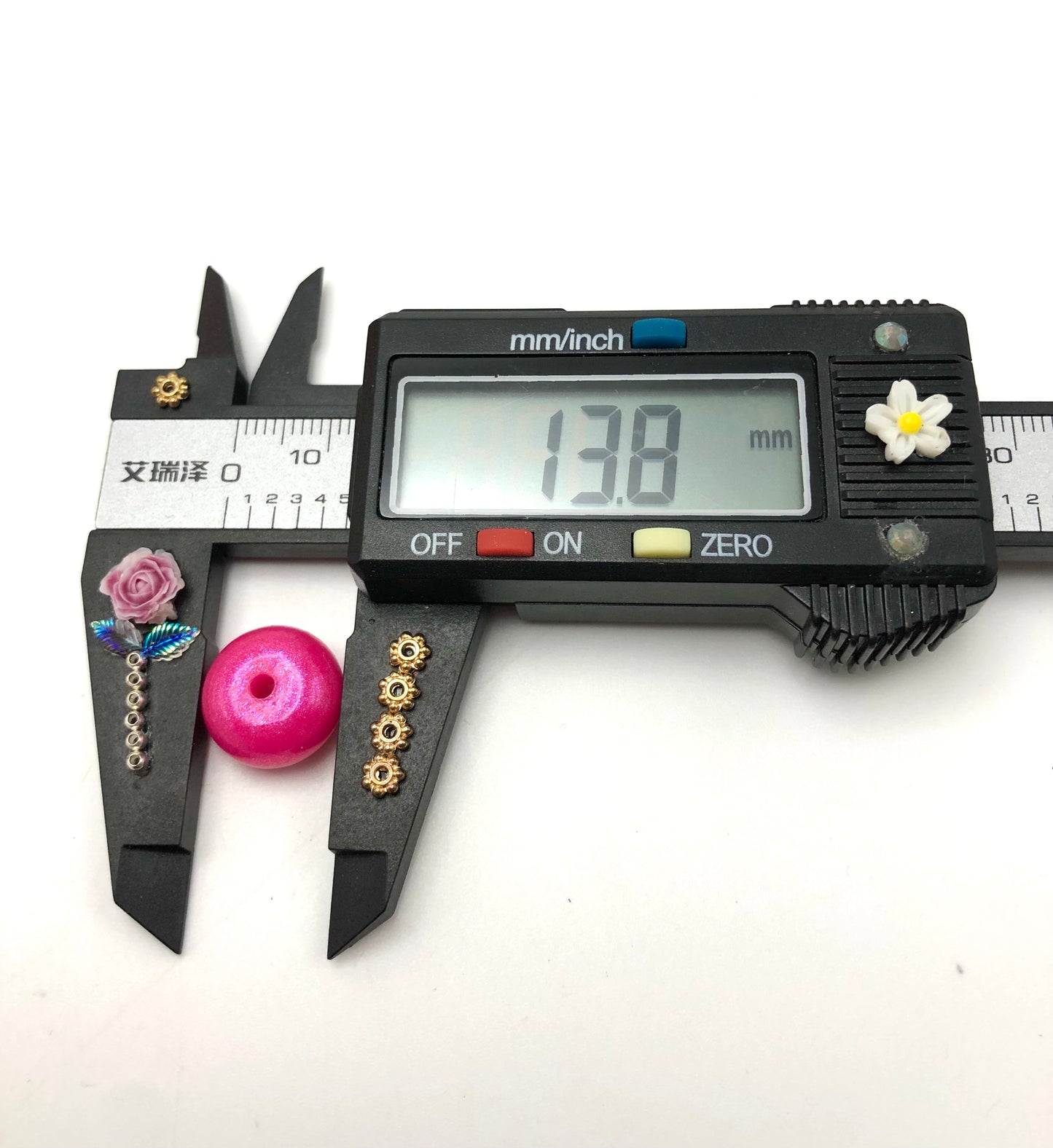 Silicone UV adacus & Spacers,Random Mix,14mm