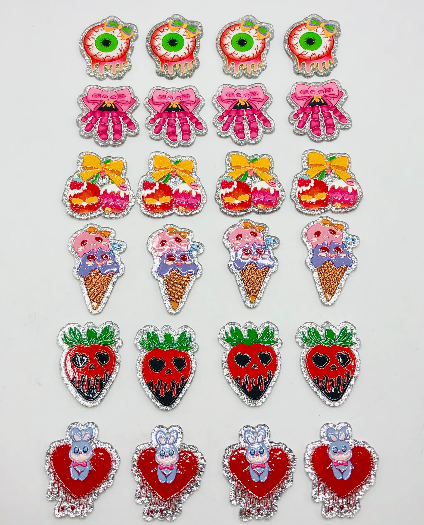 Halloween series Akli Halloween cartoon punching Pendant charm Random Mix (with hole)