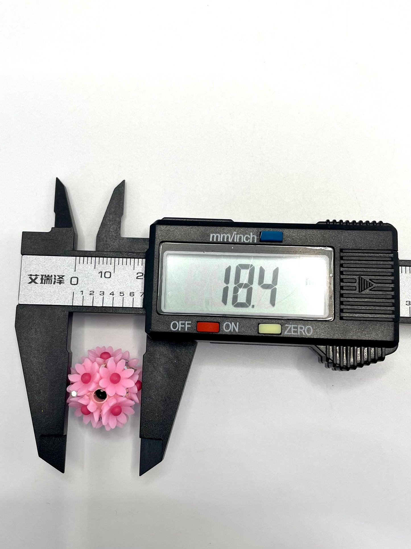 Fancy Bead Colorful Daisy with AB Color Rhinestone Clay Beads,Random Mix,18mm Fancy-37