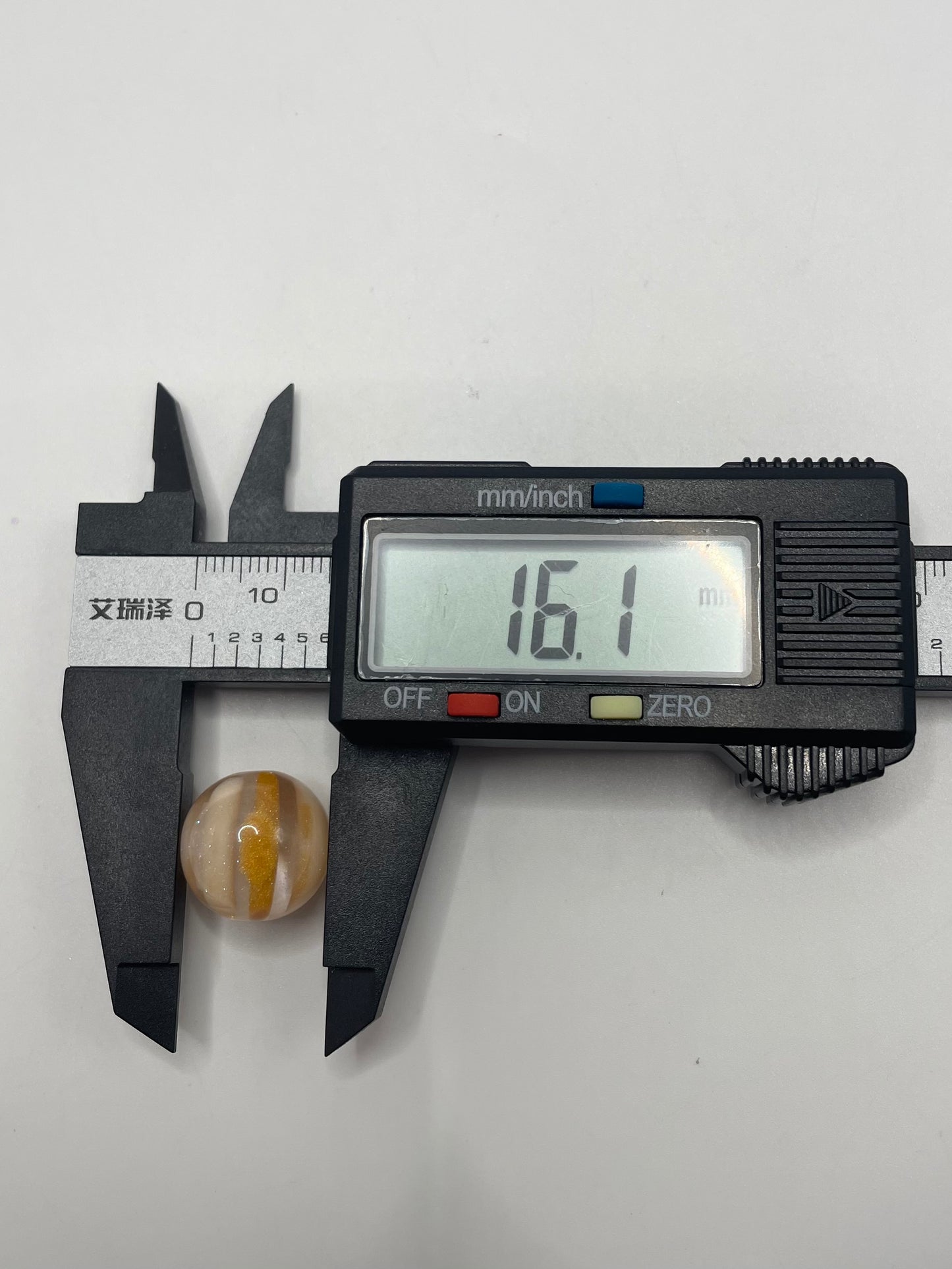 Gold glitter Line Multicolor Acrylic Round Beads,Random Mix,16mm