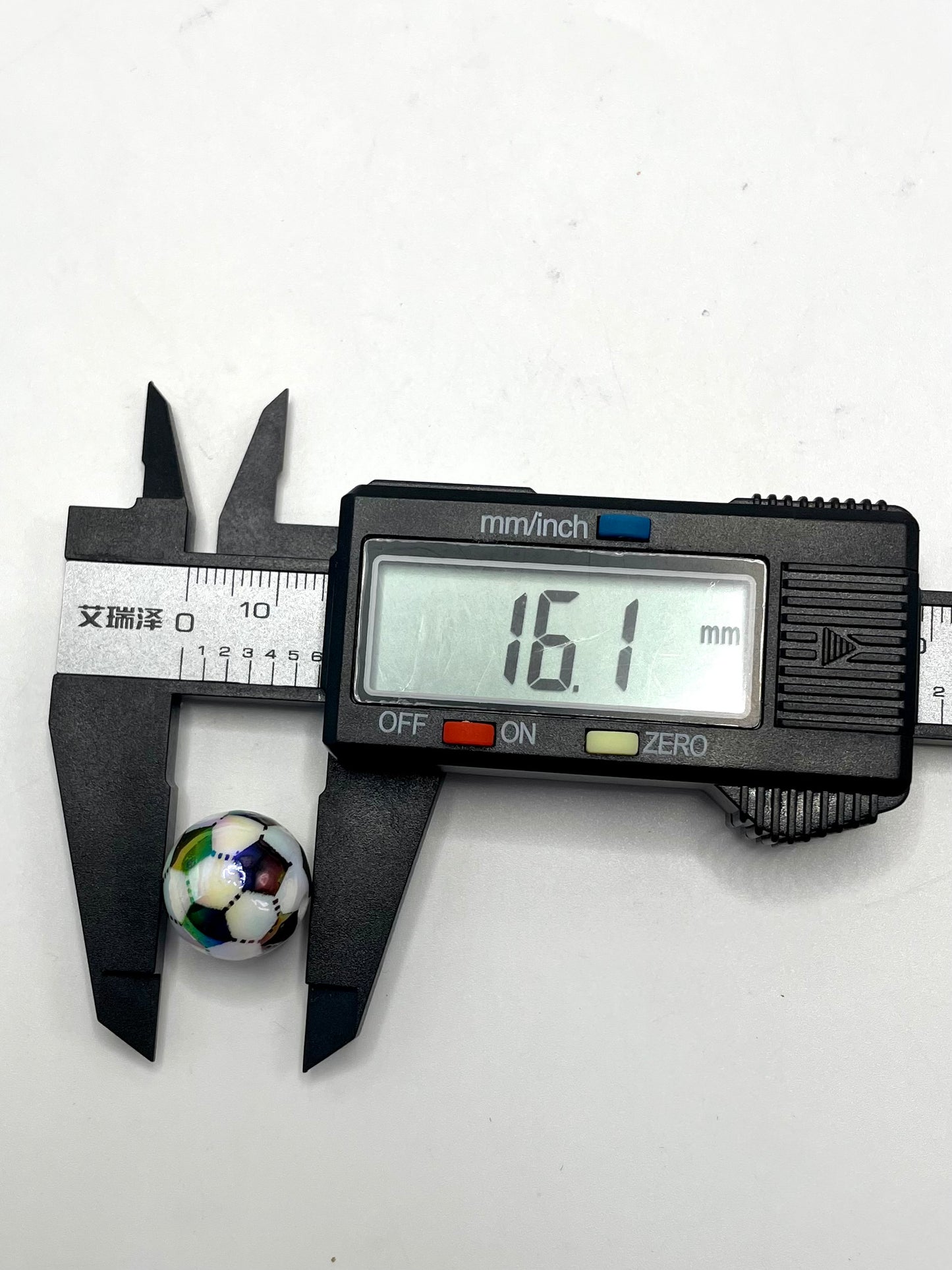 Soccer & Football Multicolor With UV Acrylic Round Beads,Random Mix,16mm