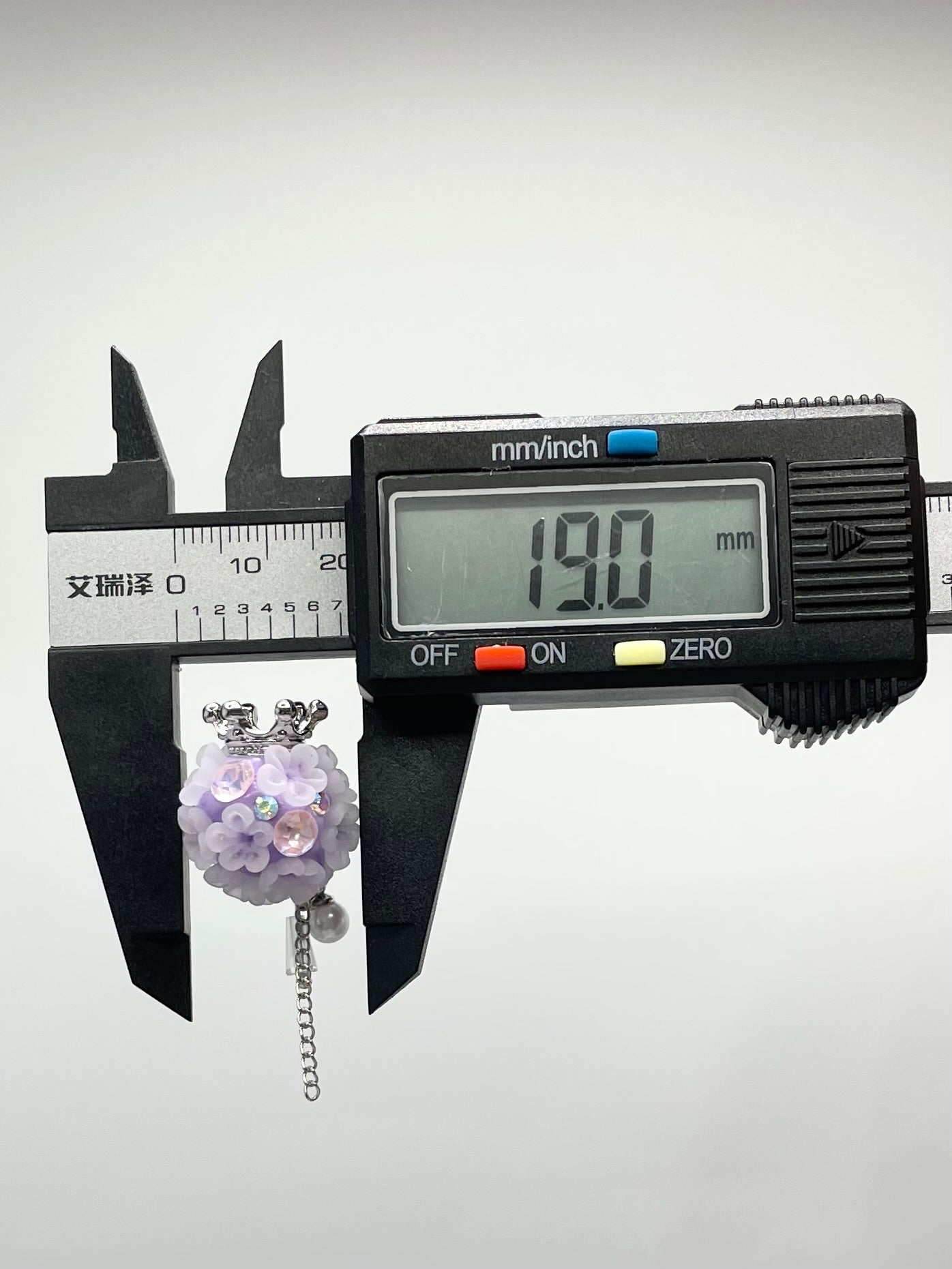 Dangle Dangling Fancy Bead Crown Multicolor Luminous Flower with Pearl Rhinestone Bowknot Chain Clay Beads,Random Mix,19mm Fancy-488