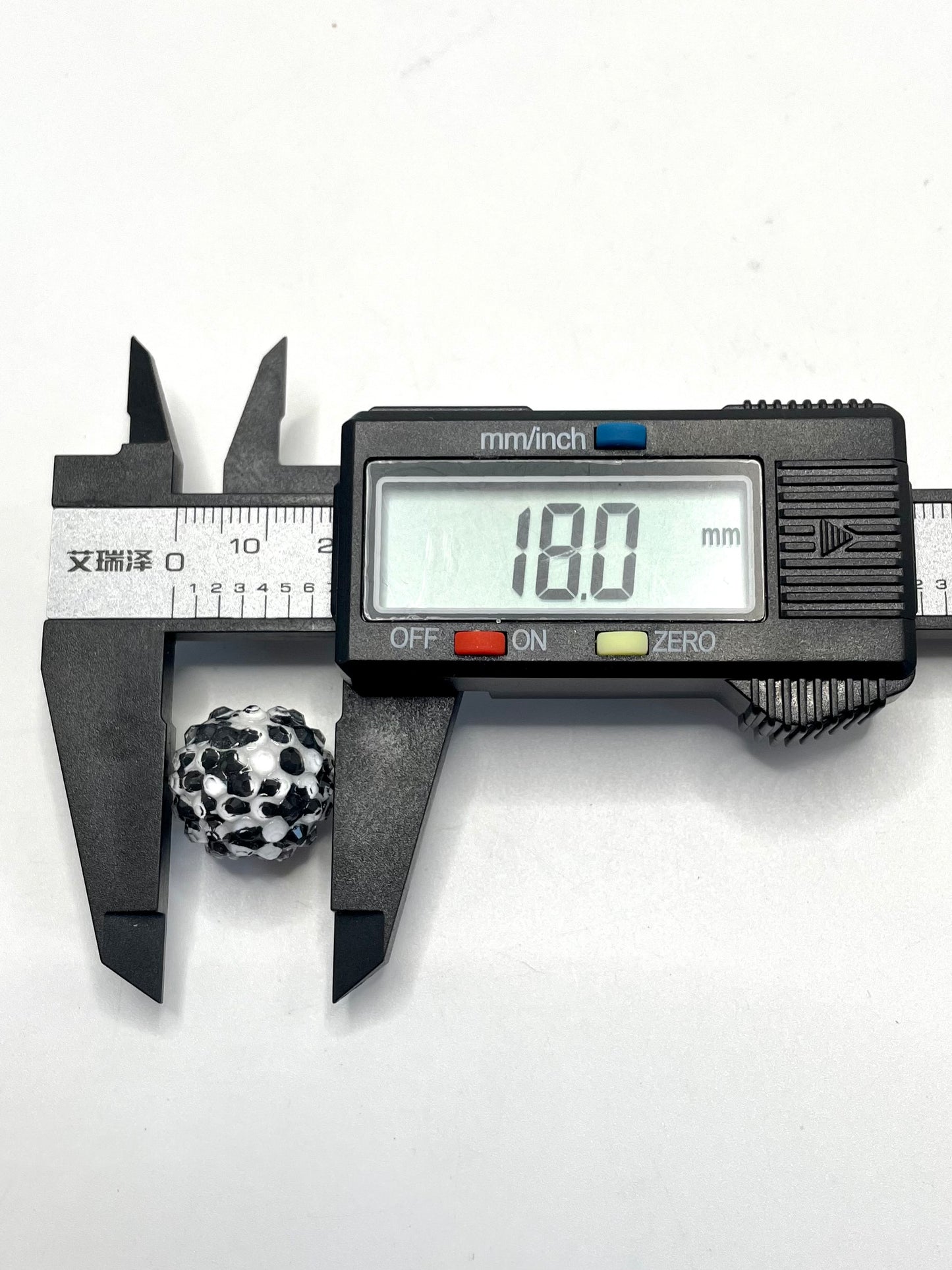 Cow Jelly Rhinestone Black & white Acrylic Beads,Random Mix,16mm,20mm