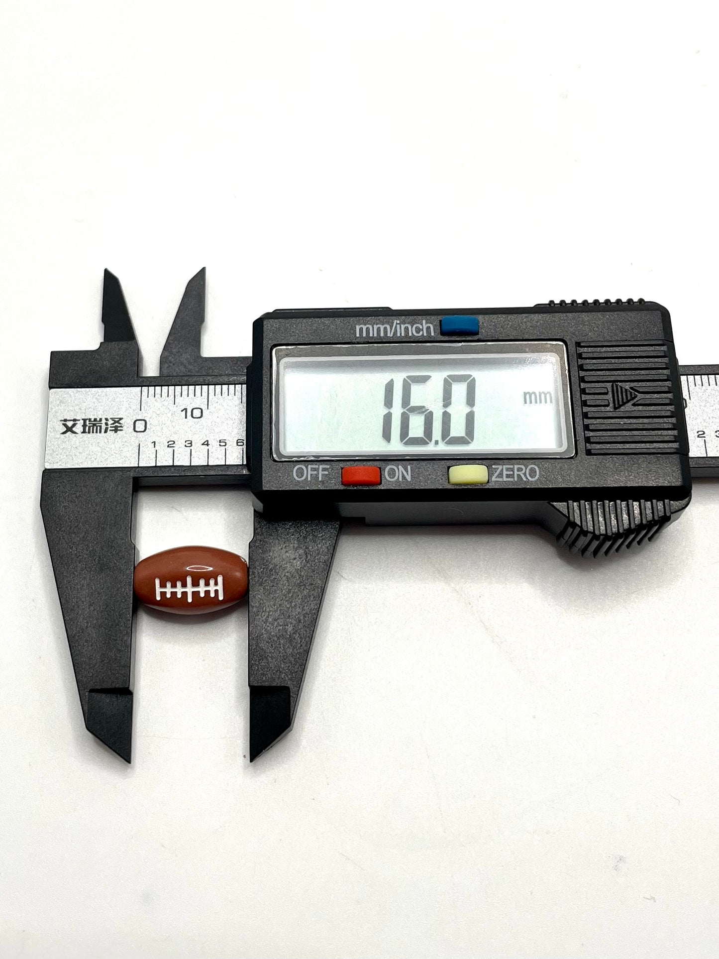 Brown American Football Gridiron Game Vertical Hole Acrylic Beads,Random Mix