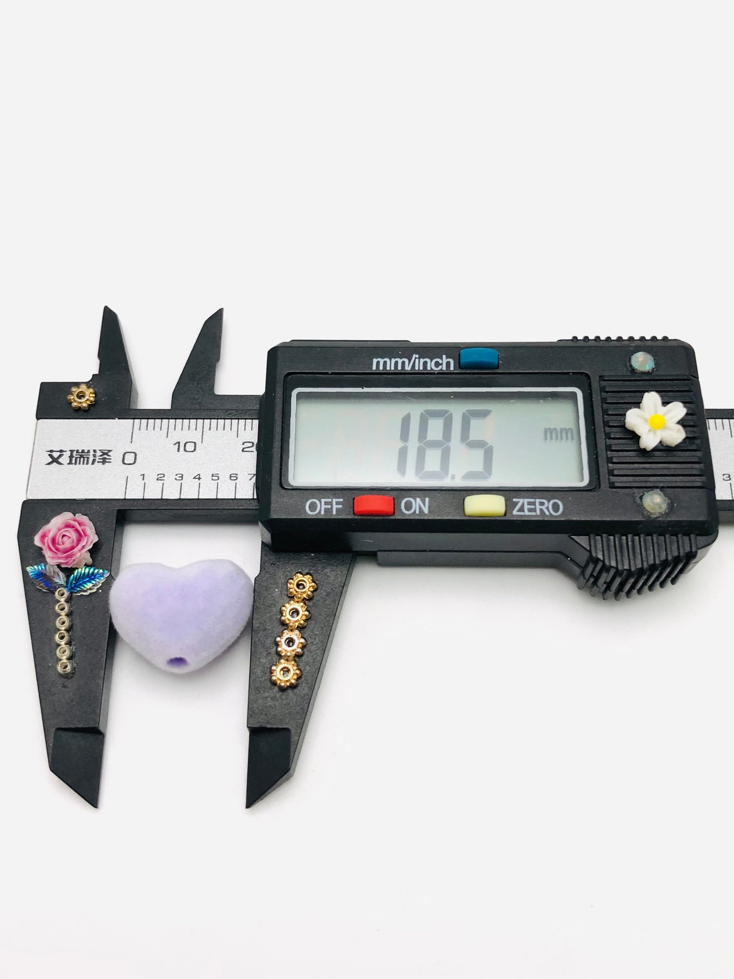 fuzzy Love bead Heart shaped acrylic beads Random Mix 18mm