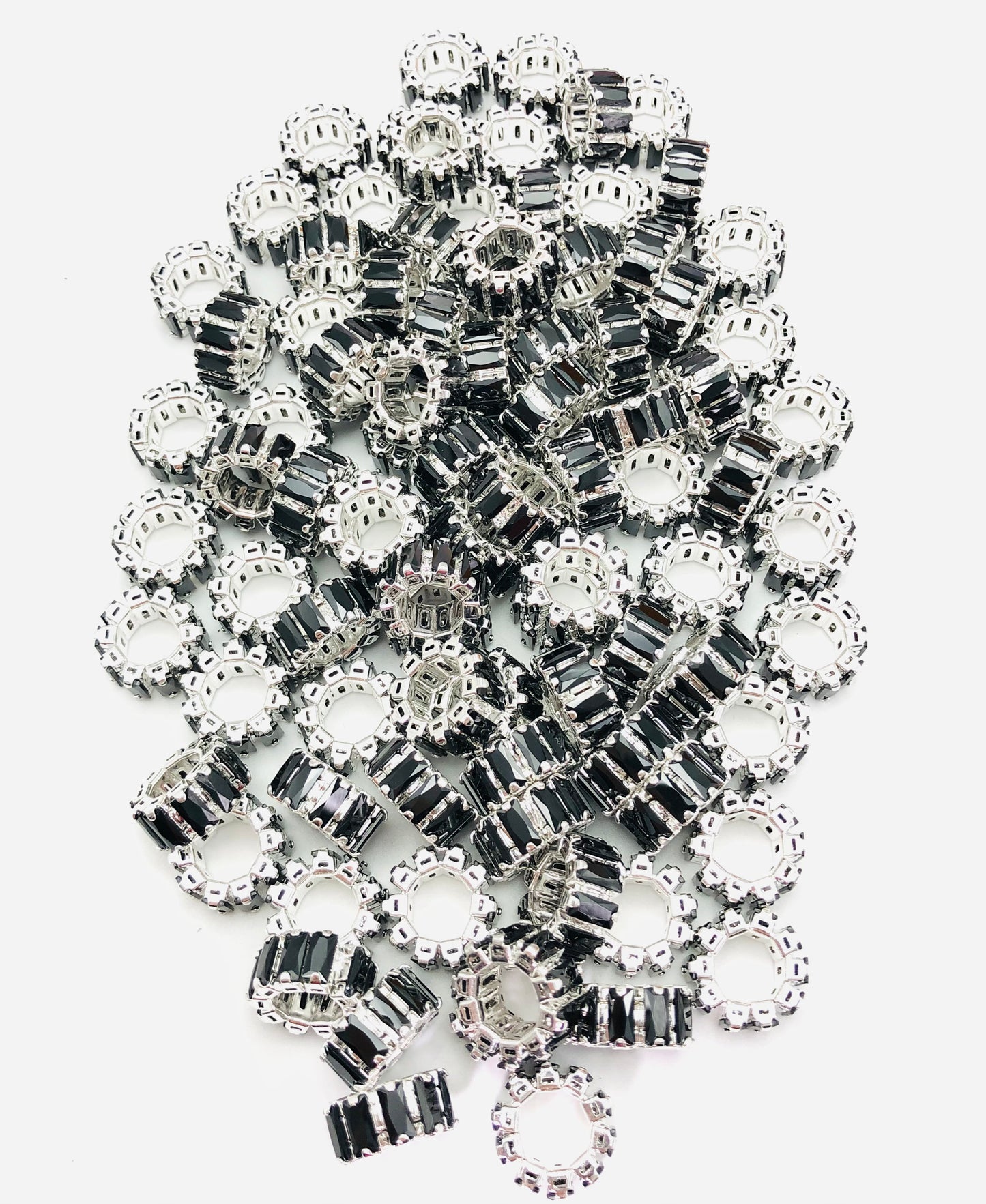 Spacer Multicolored stone Chain Metal gasket Random Mix 14mm