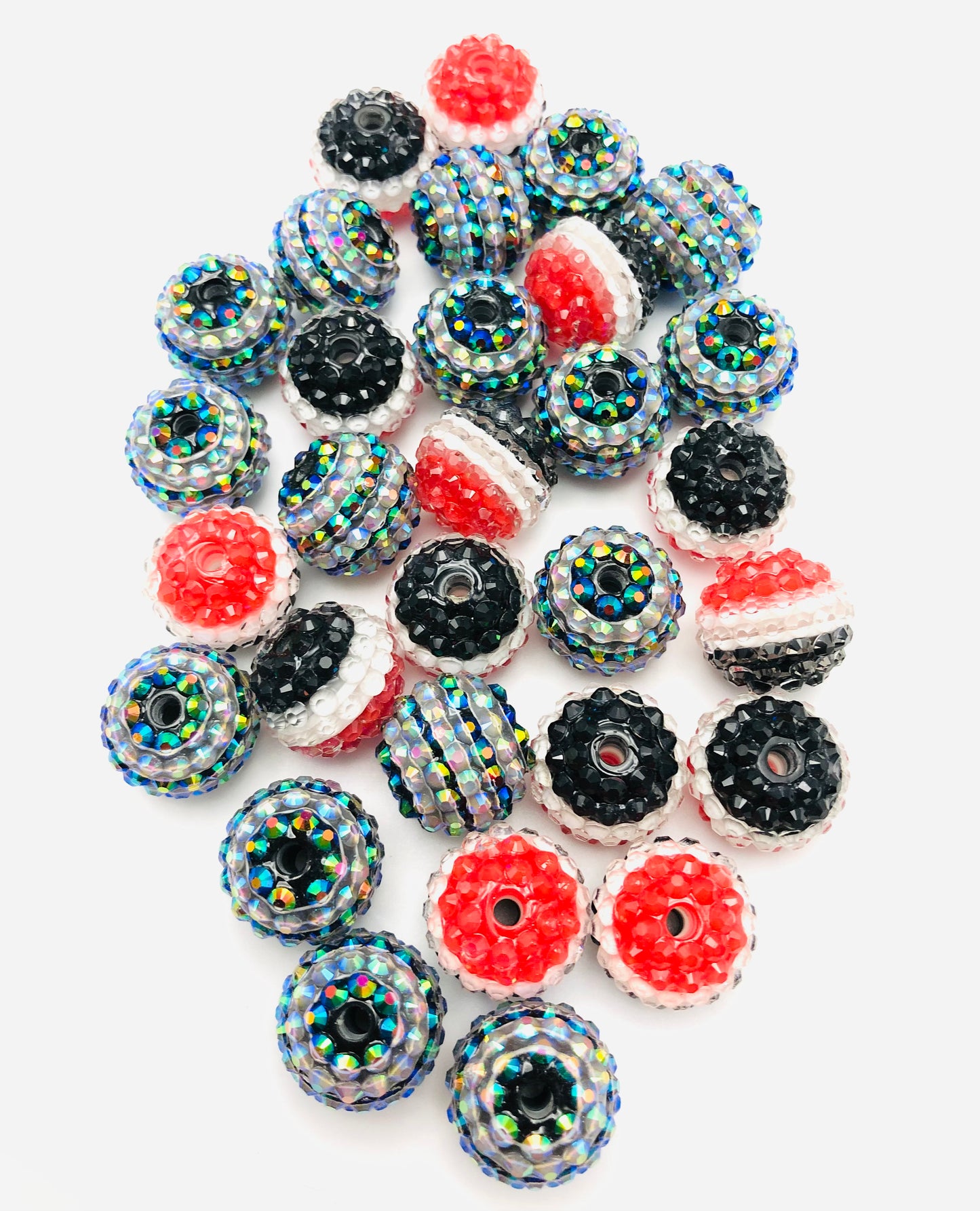Multilayer Jelly Beads Dark Light Brown Acrylic Beads,18mm