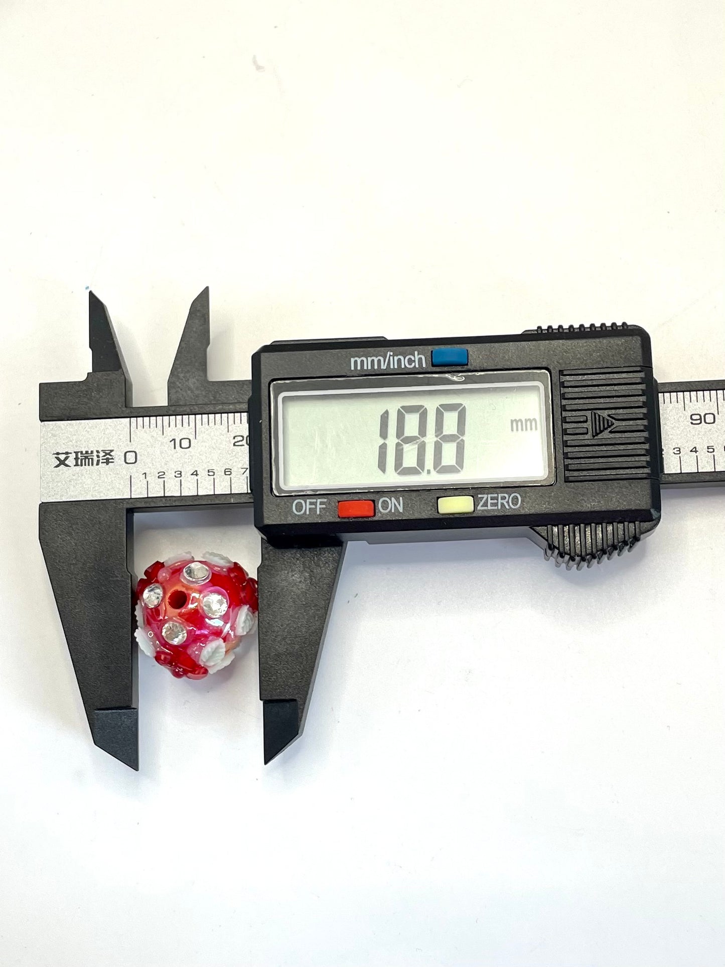 Fancy Bead Multicolor Rose Flower and Leaf UV acrylic round Beads,Random Mix,18mm Fancy-462