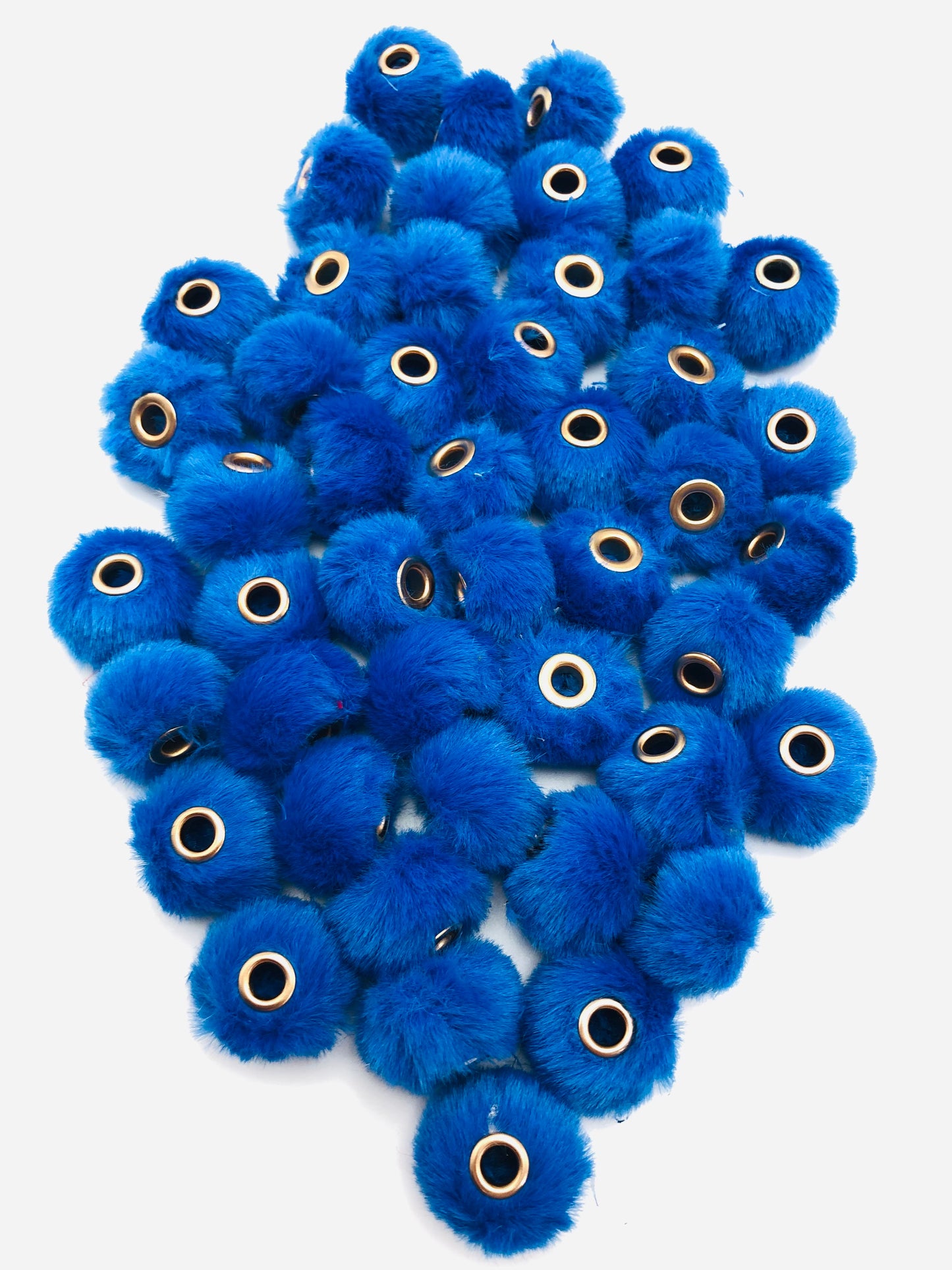 Fuzzy Spacer Pom Pom Flutty Hard With Downy Beads and Random Mix,16mm Optional Color