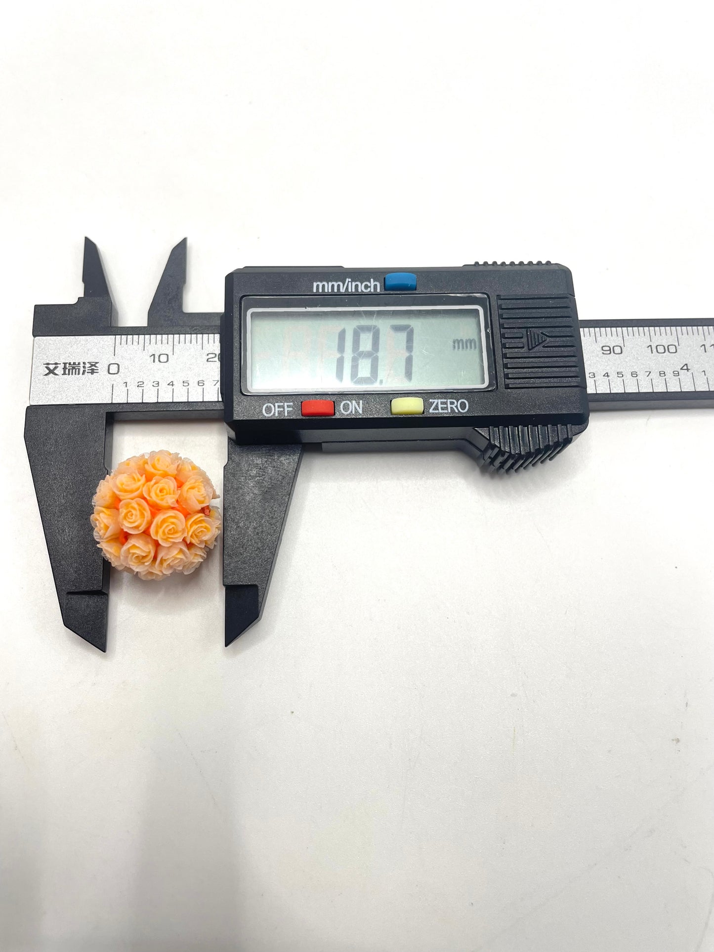 Fancy Ombre Multicolor Round Edge Rose Flower Clay Beads,Random Mix,20mm Fancy-506