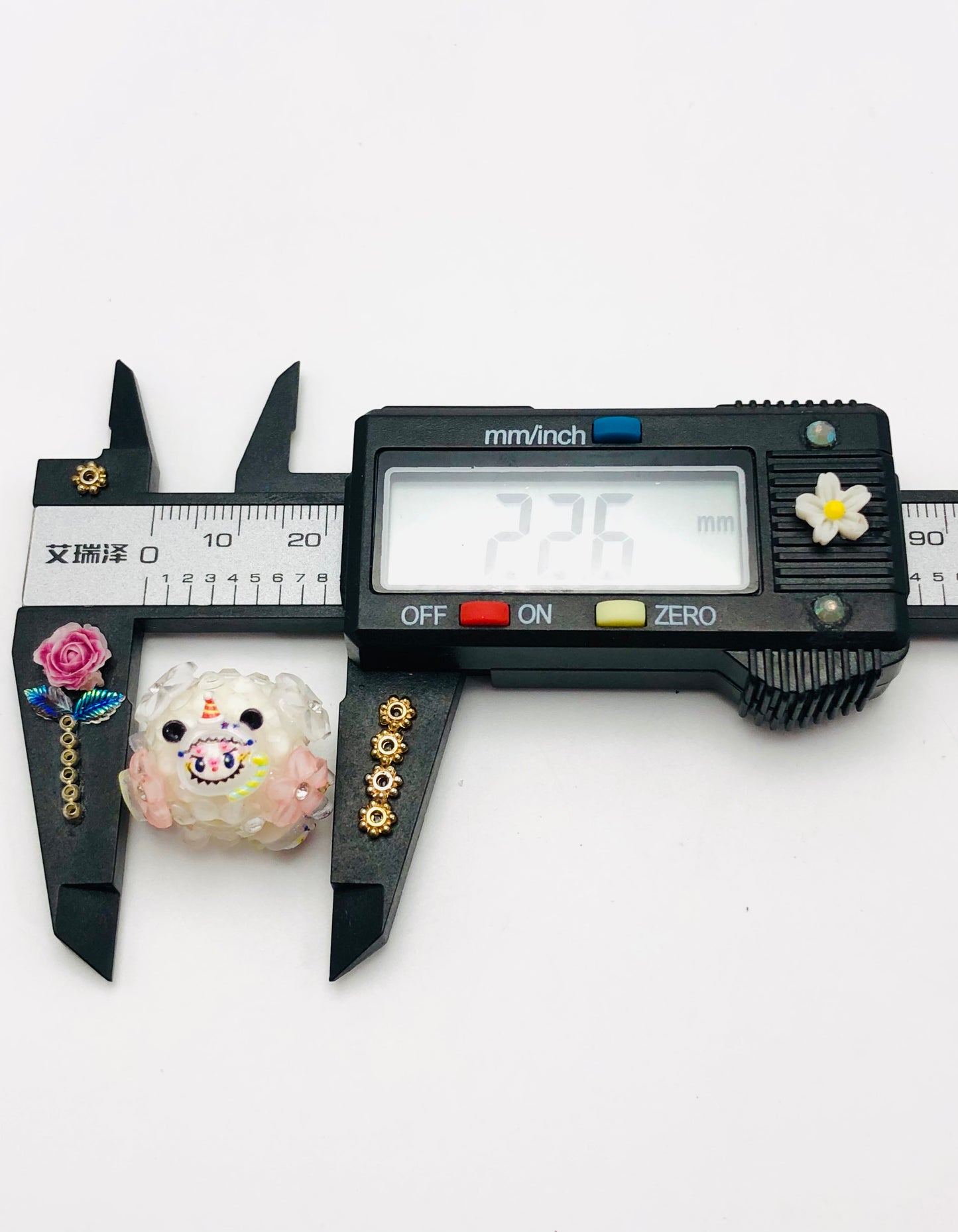 Rhinestone Bead LABUBU colorful Random Mix 23mm