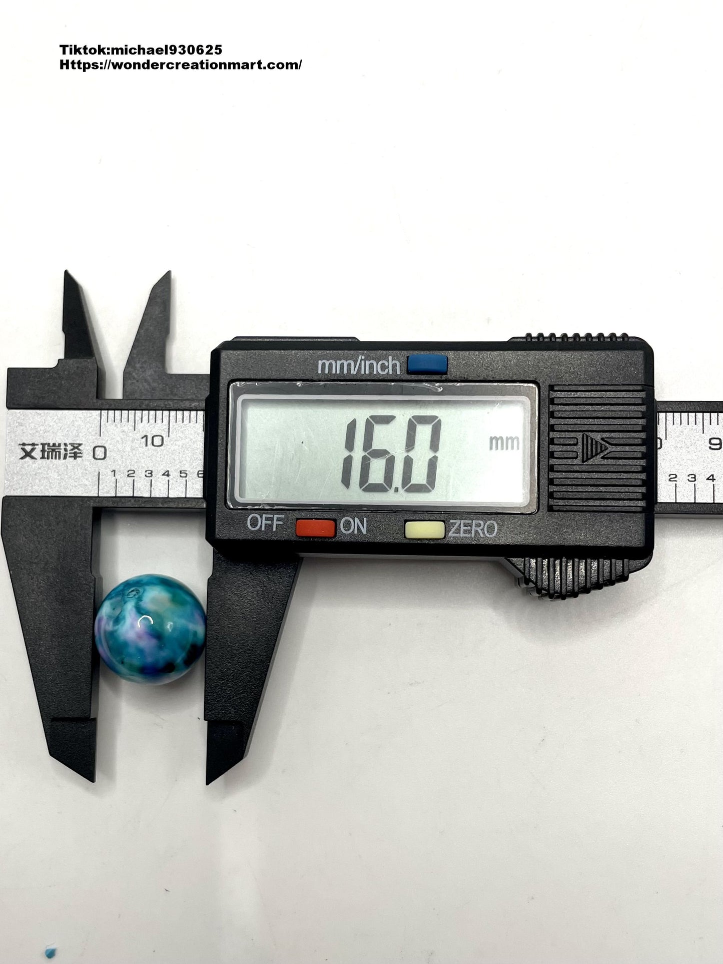 Dark Marble Pattern Acrylic Round Beads,Random Mix,16mm