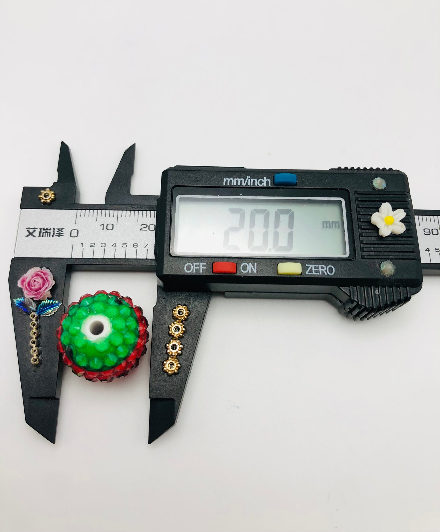 Rhinestone bead Santa Claus belt Christmas 20mm