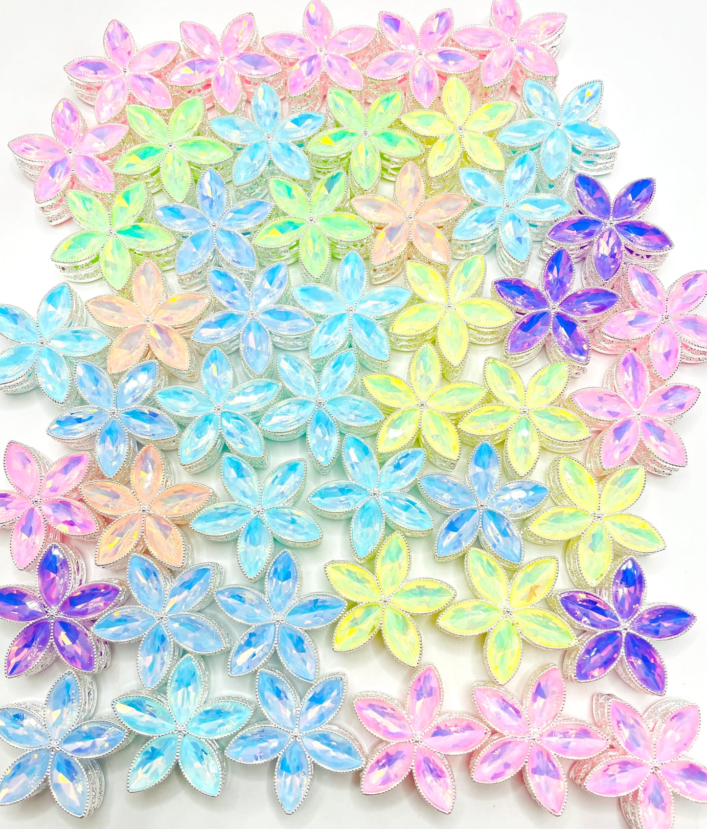 alloy pleochroic Five-pointed star with Crystal Alloy Beads Random Mix 35mm Fancy-72