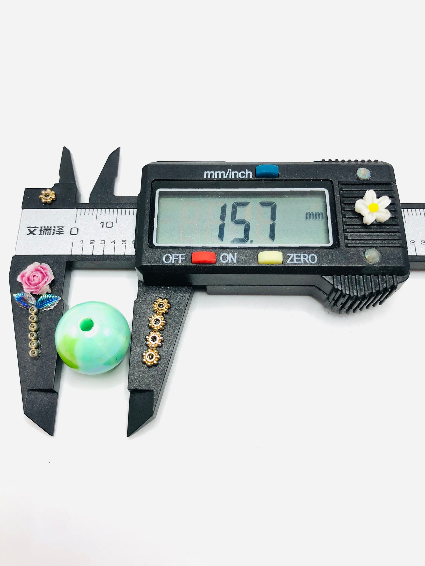 acrylic Watercolor beads Chroma heart Bead 16mm