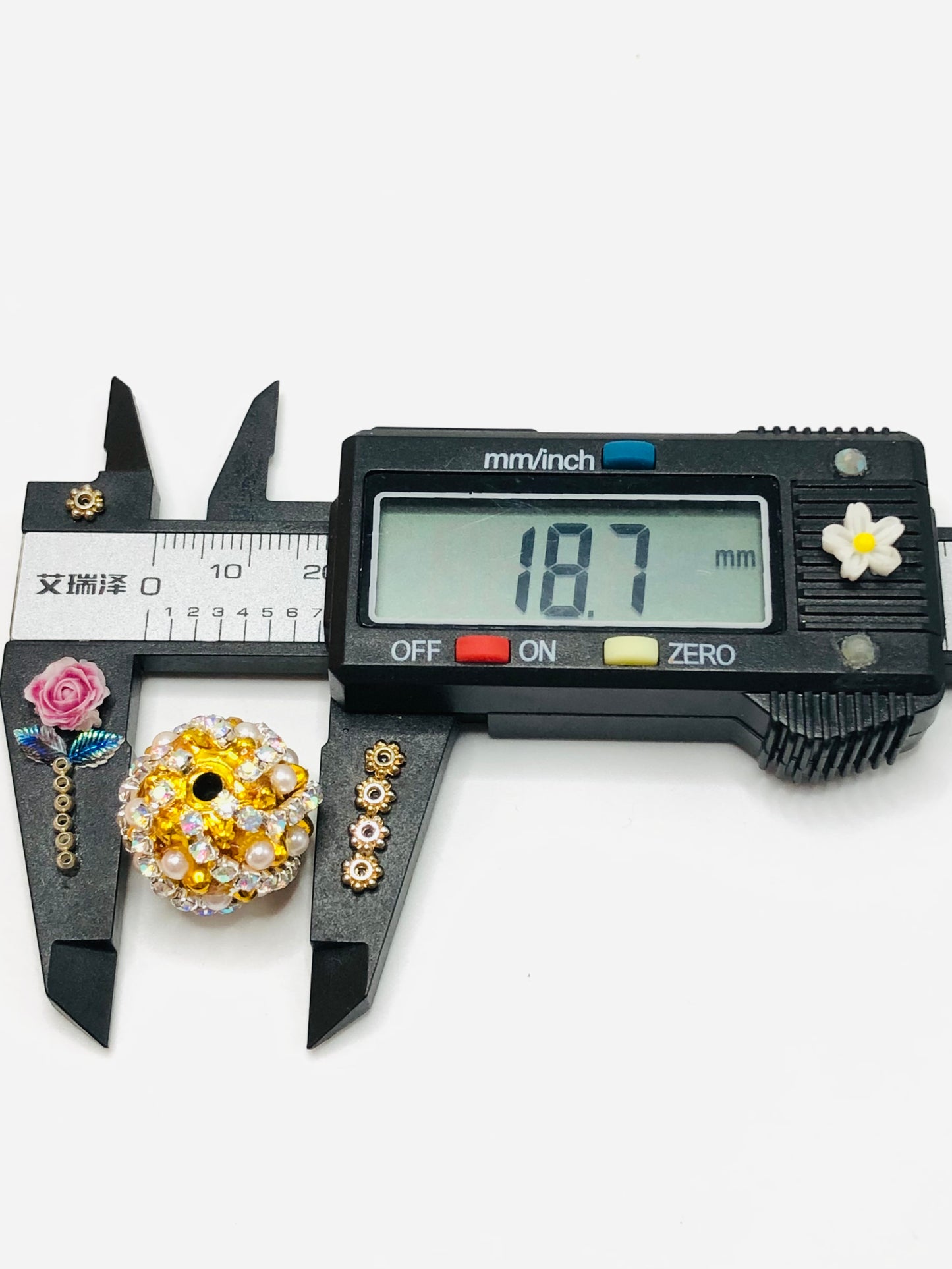 fancy acrylic laser Chain bubble pearl uv Bead 19mm Random Mix Christmas