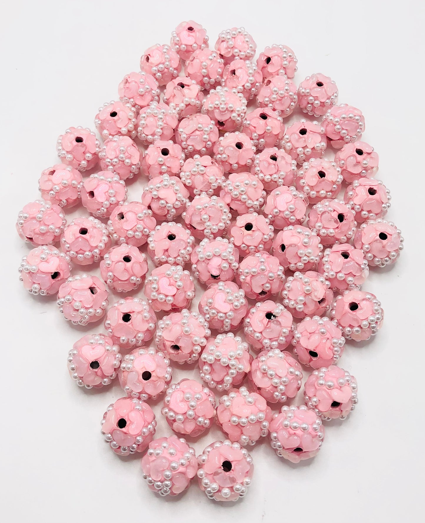 Heart bead love Valentine's Day collection Love bead Acrylic and clay love beads 17mm Random Mix