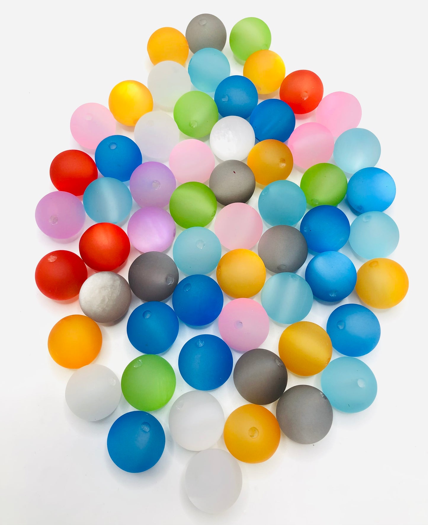 acrylic scrub cat eye beads Chroma Matt Bead 20mm Random Mix