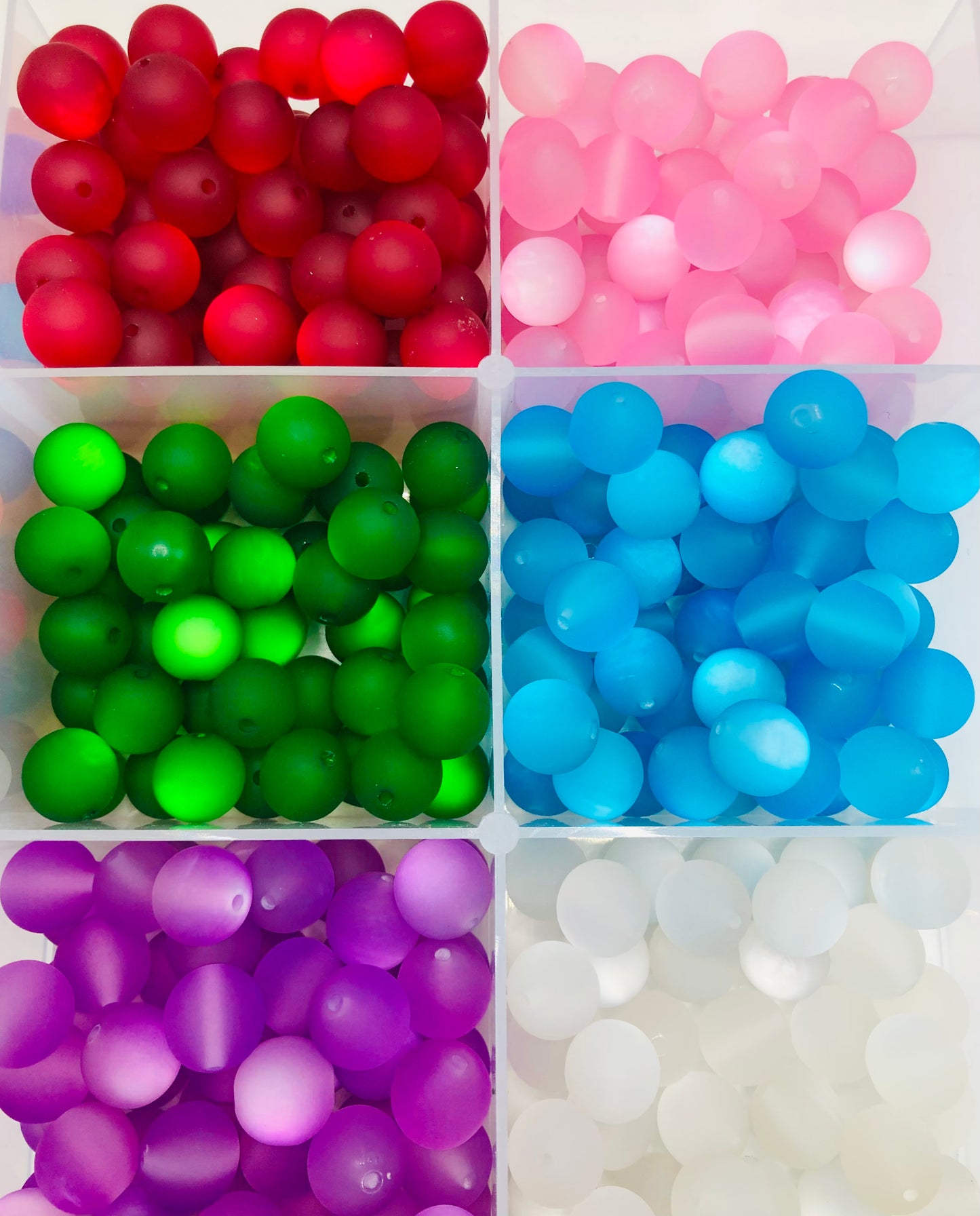 acrylic scrub cat eye beads Chroma Matt Bead 20mm Random Mix
