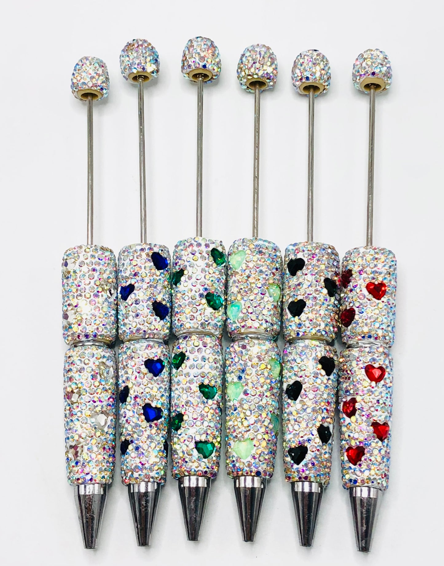 diy beaded pen clay pen Clay and Rhinestones Star Moon heart Random Mix