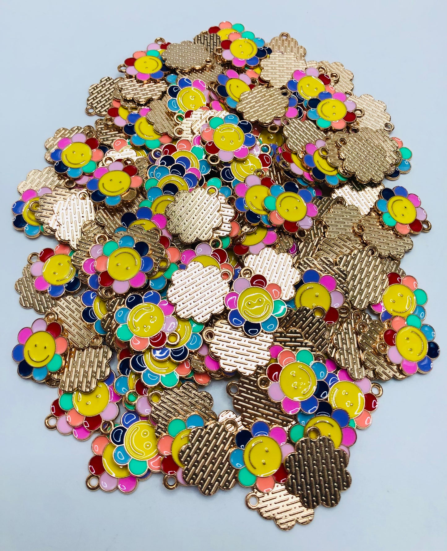 alloy charm metal Fruit slice Metal pendant Lip sunflower Not optional Random pattern mix