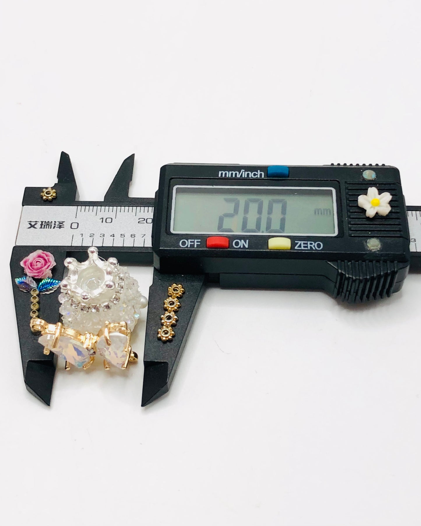 Butterfly bead Crown bead Sugar rhinestone Butterfly stone Bead Random Mix 20mm