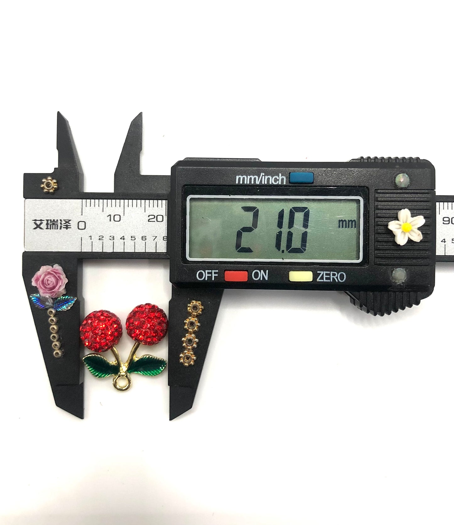 Metal alloy bead Cherry bead pendant charm 21mm