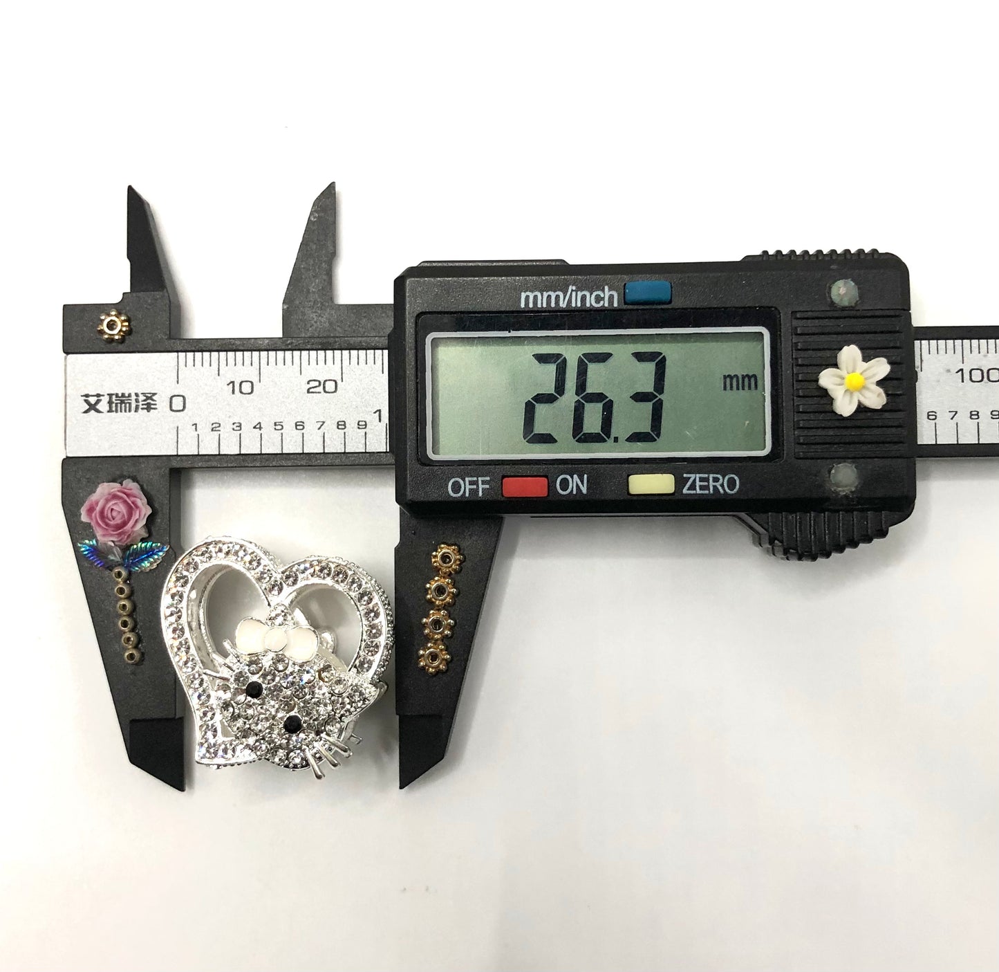 hk metal metallic alloy bead with rhinestones fancy bead ,random mix