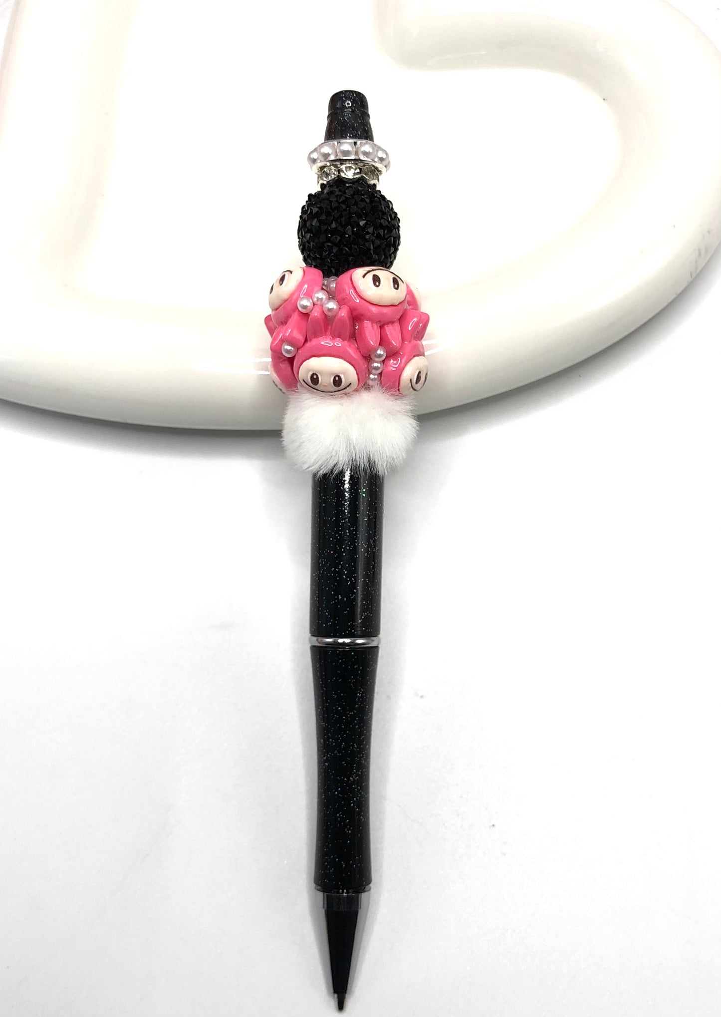 character bead cartoon bead acrylic bead Chroma labub Pearl ring Bead 26mm Random Mix