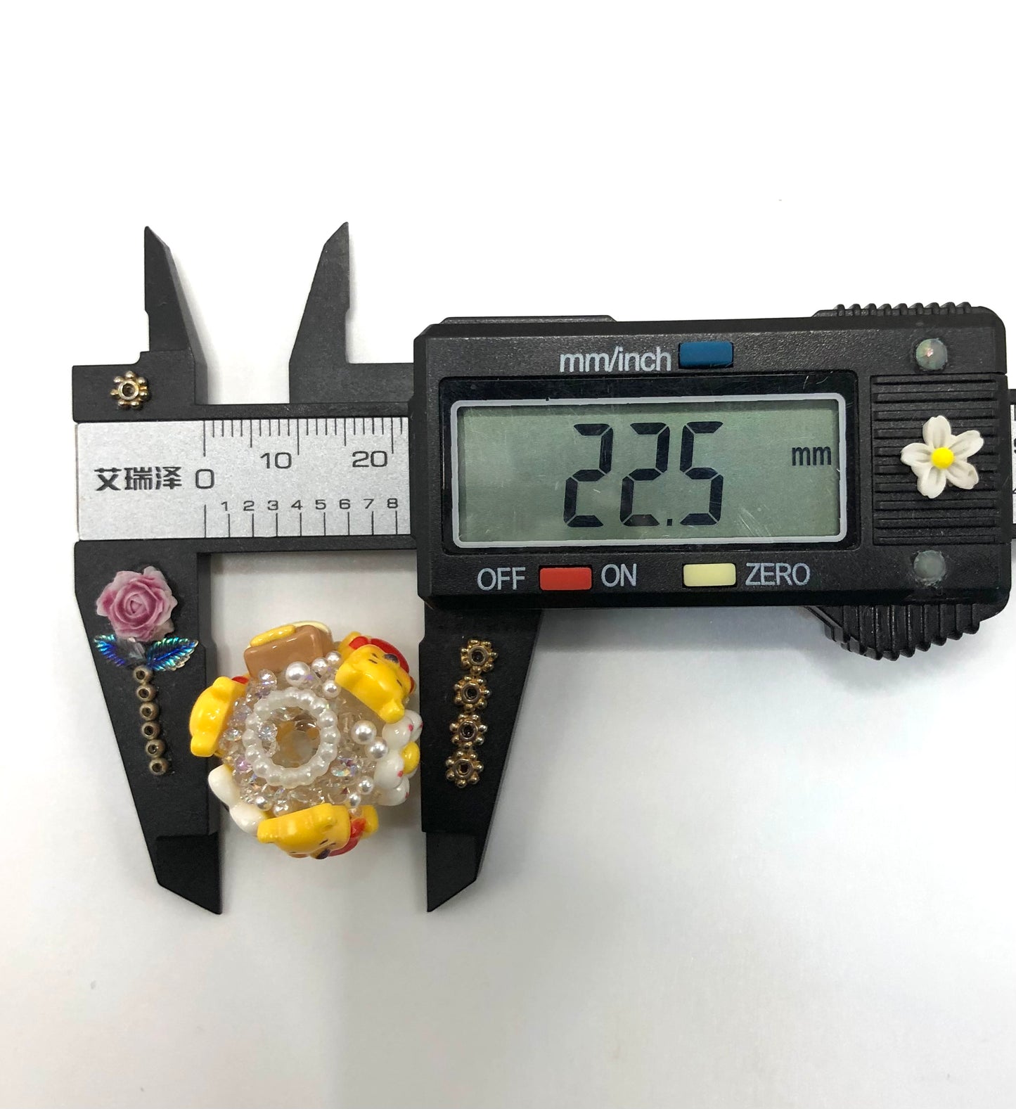 bear beads Vinni Acrylic bead Pearl rhinestone Bead 22mm