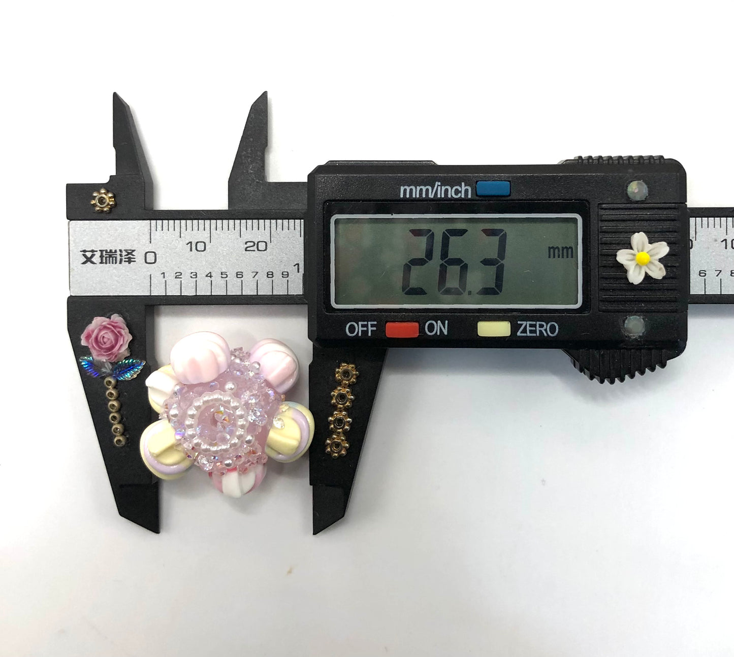 ice cream beads acrylic Bead Ice cream and lollipops Pearl rhinestone Bead 23mm 26mm