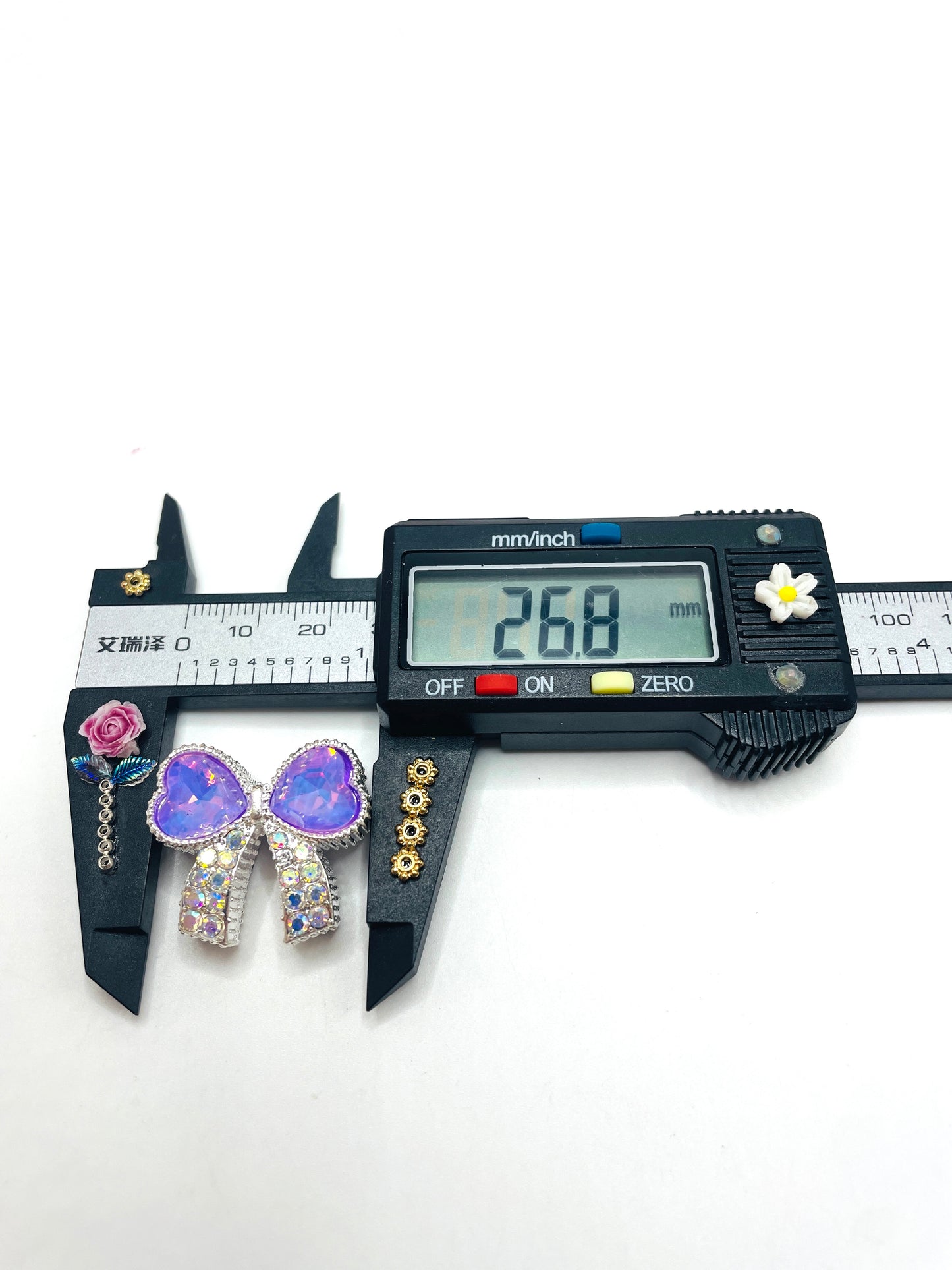 fancy metal metalic alloy pleochroic Bow with Crystal Alloy Beads Random Mix Fancy-71