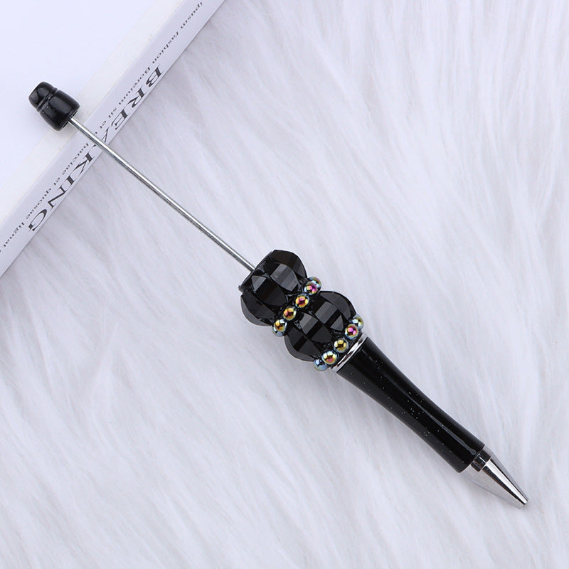 Multi-colored plastic beaded ballpoint pen DIY pearl beading pen DIY lantern beaded pen Random Mix