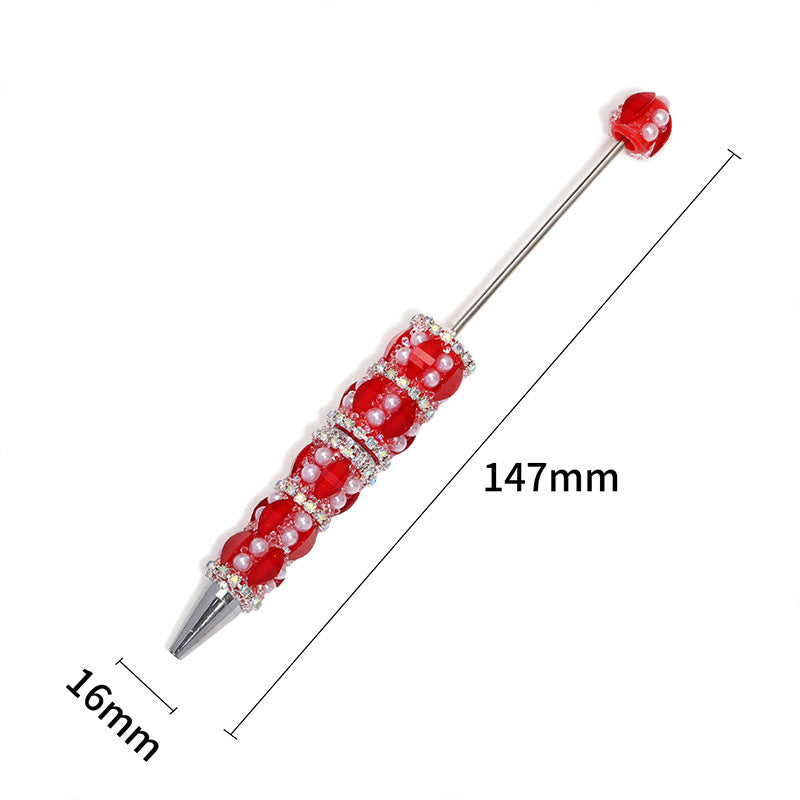 diy beaded beadable heavy craft fancy pen oranments with pearl bubble and rhinestone